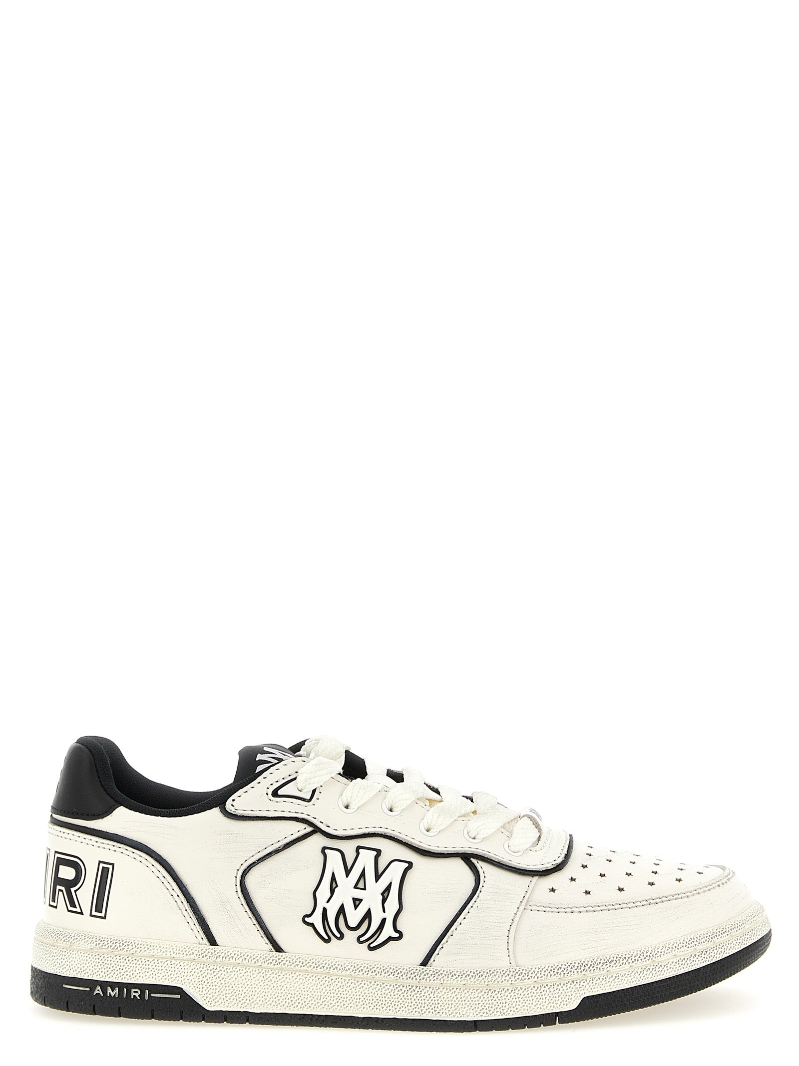 Bicolor Bovine Leather Low Top Sneakers