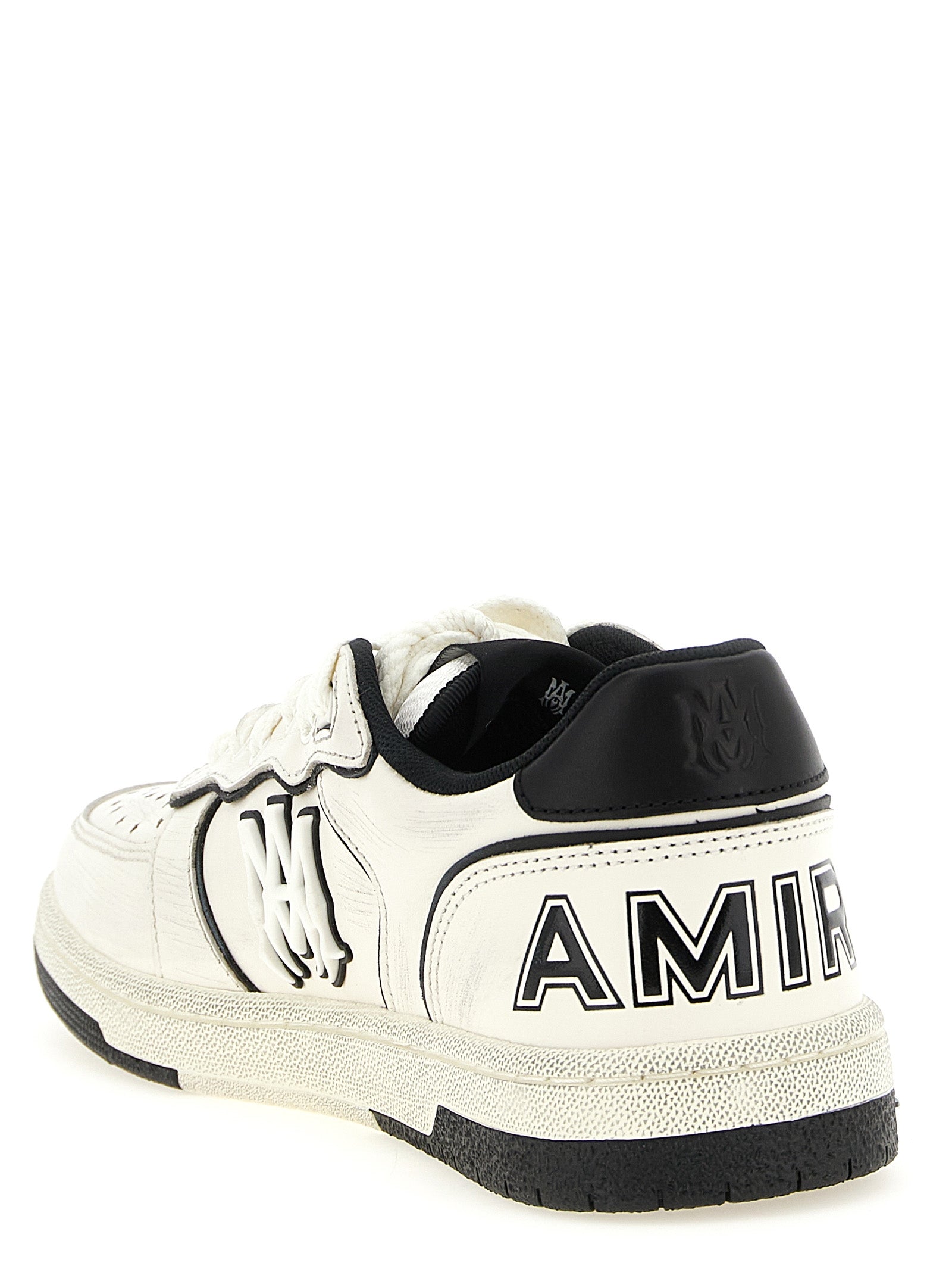 Bicolor Bovine Leather Low Top Sneakers
