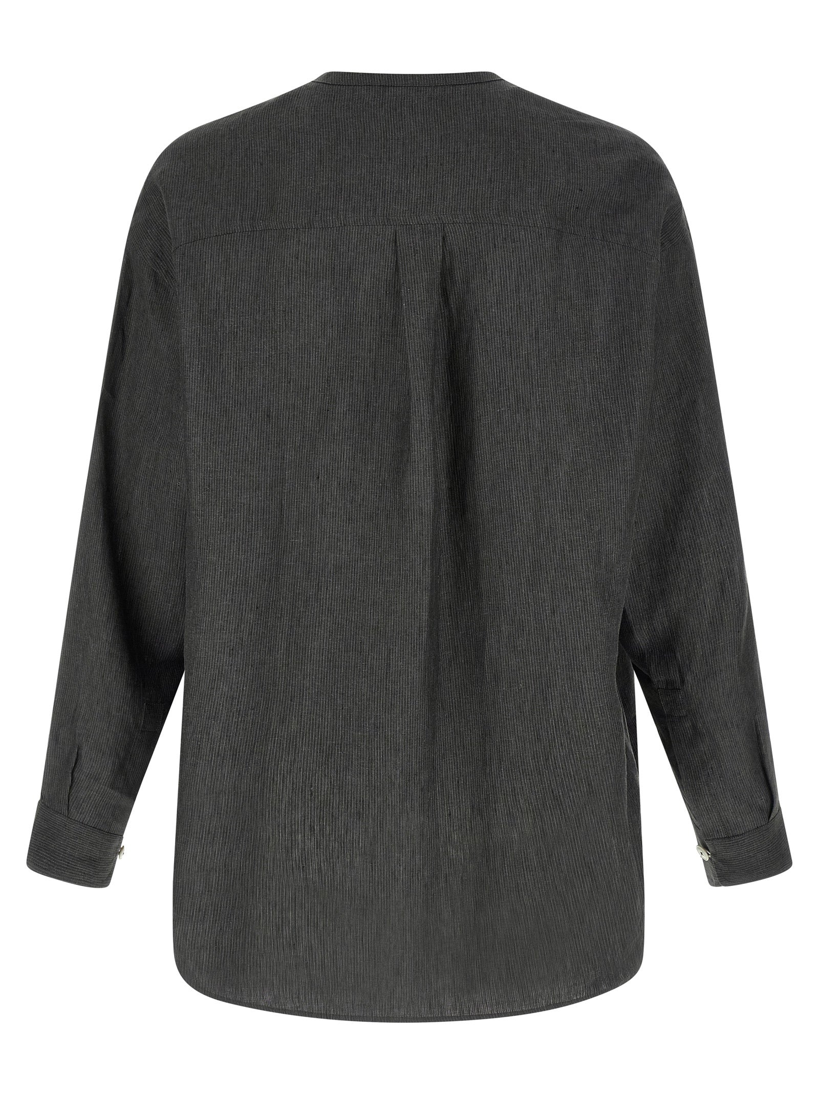 Gray Linen Blouse