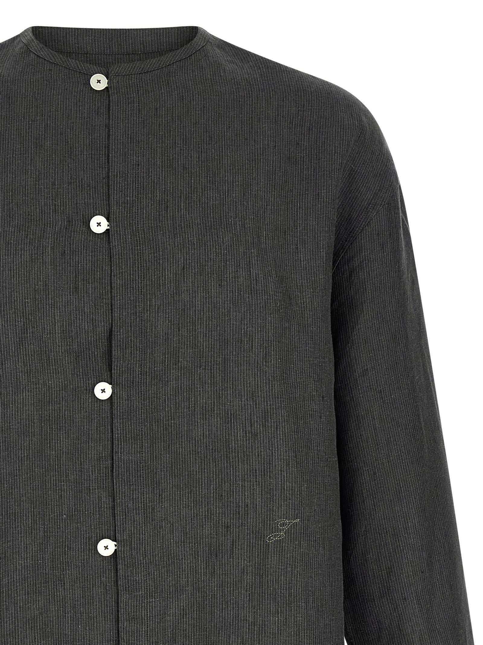 Gray Linen Blouse