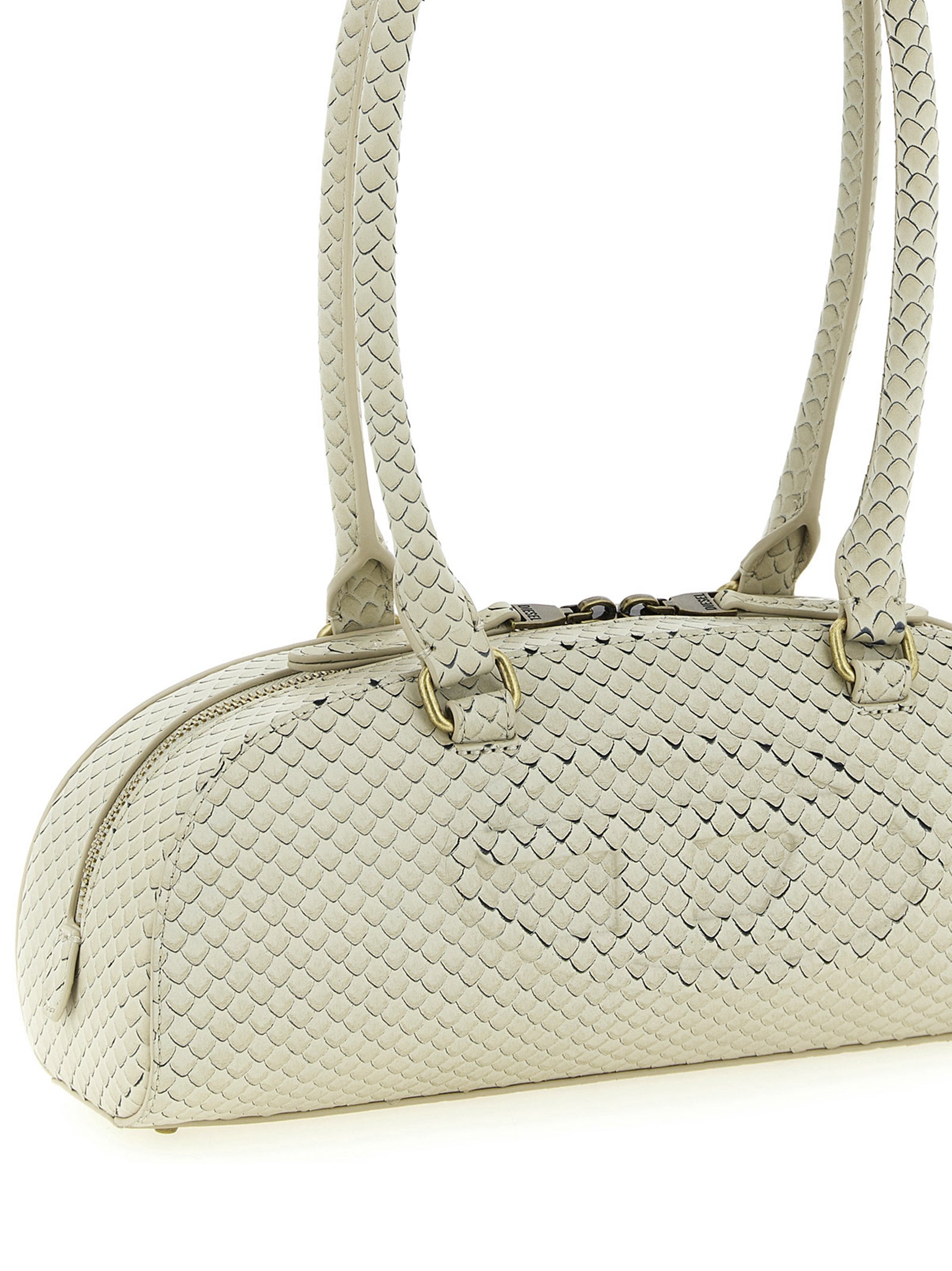 Beige Other Fibres Shoulder Bag