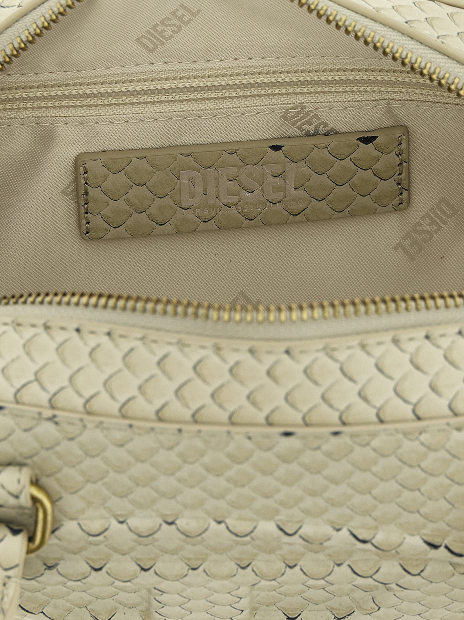 Beige Other Fibres Shoulder Bag