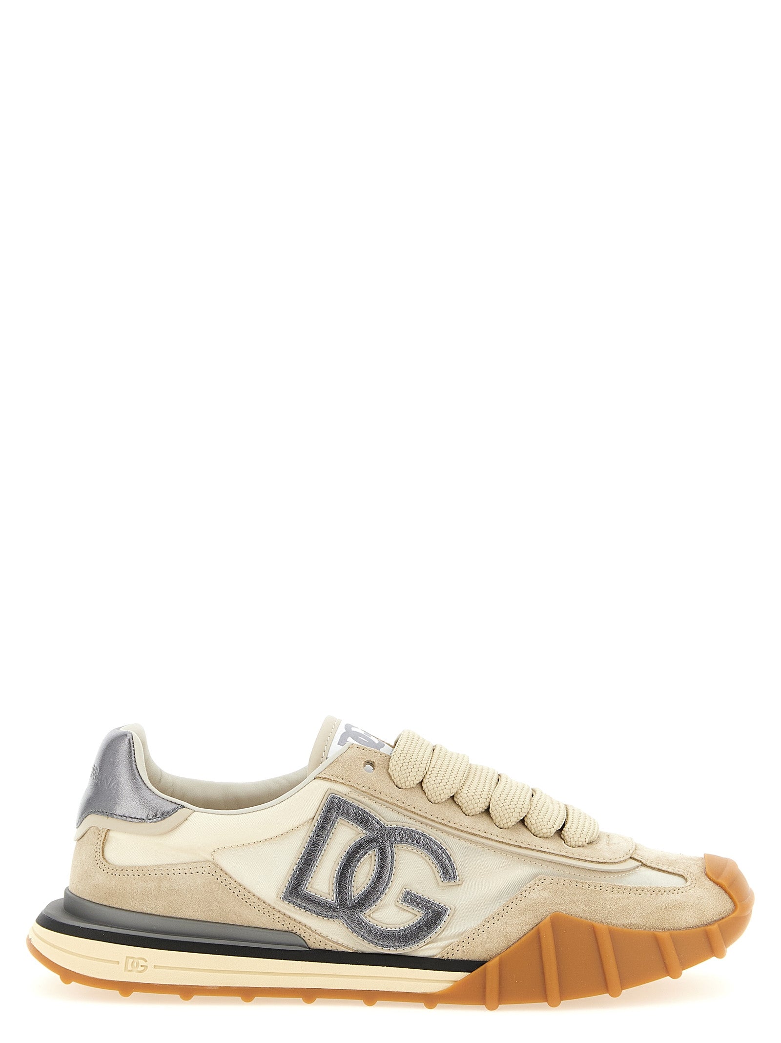 Silver Calfskin Athletic Sneakers