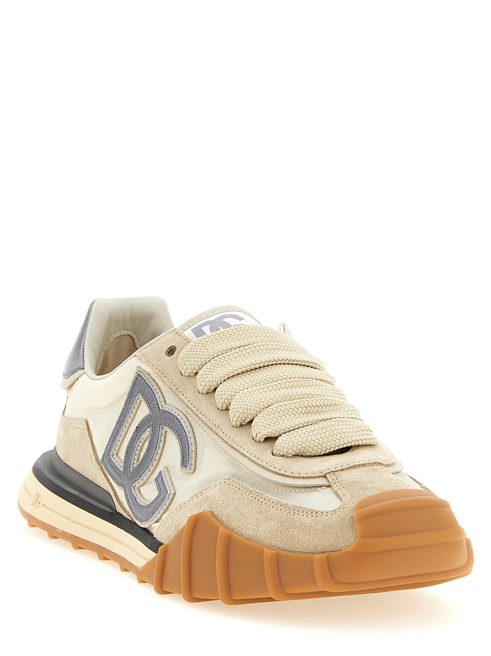 Silver Calfskin Athletic Sneakers