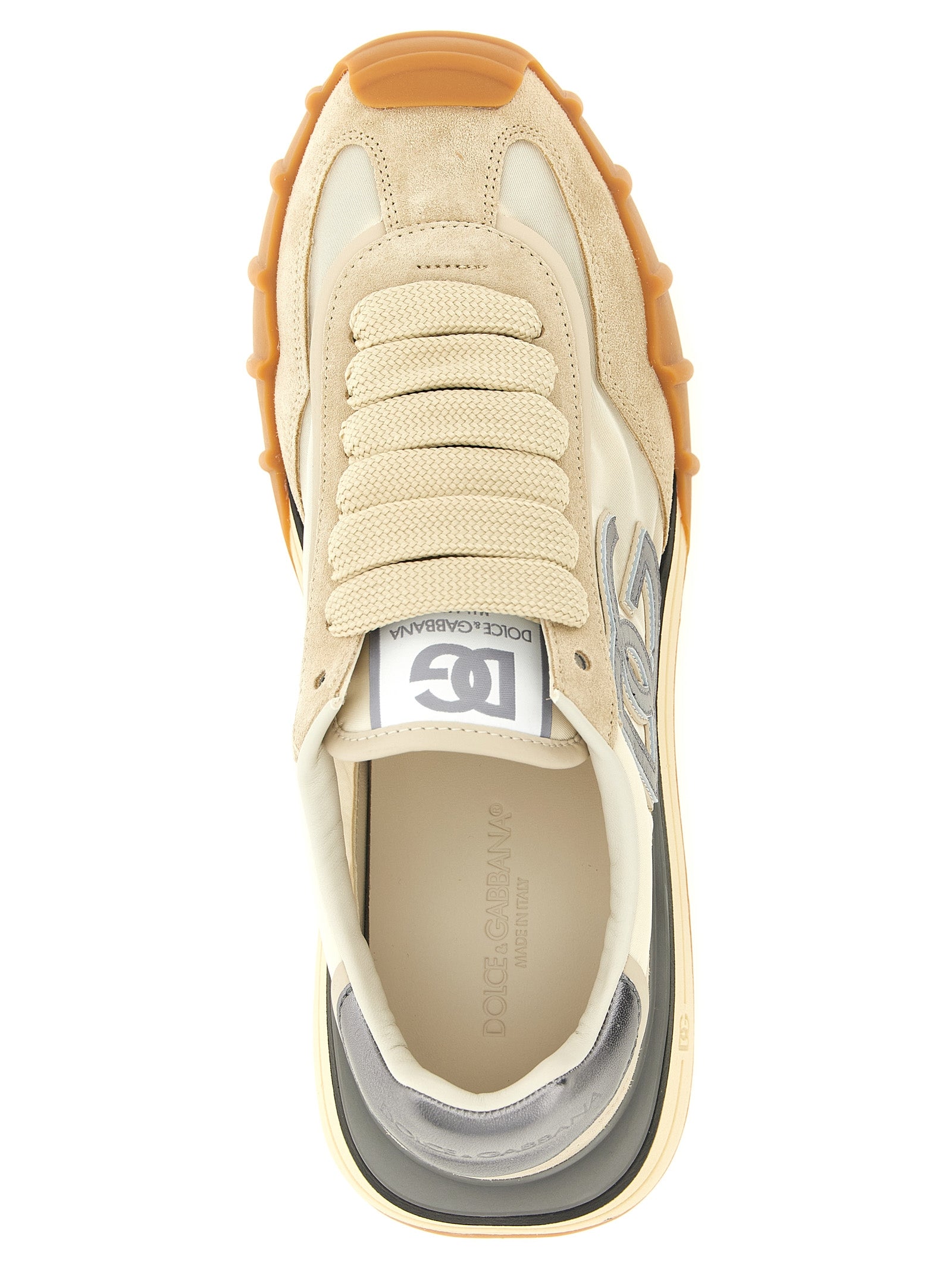 Silver Calfskin Athletic Sneakers