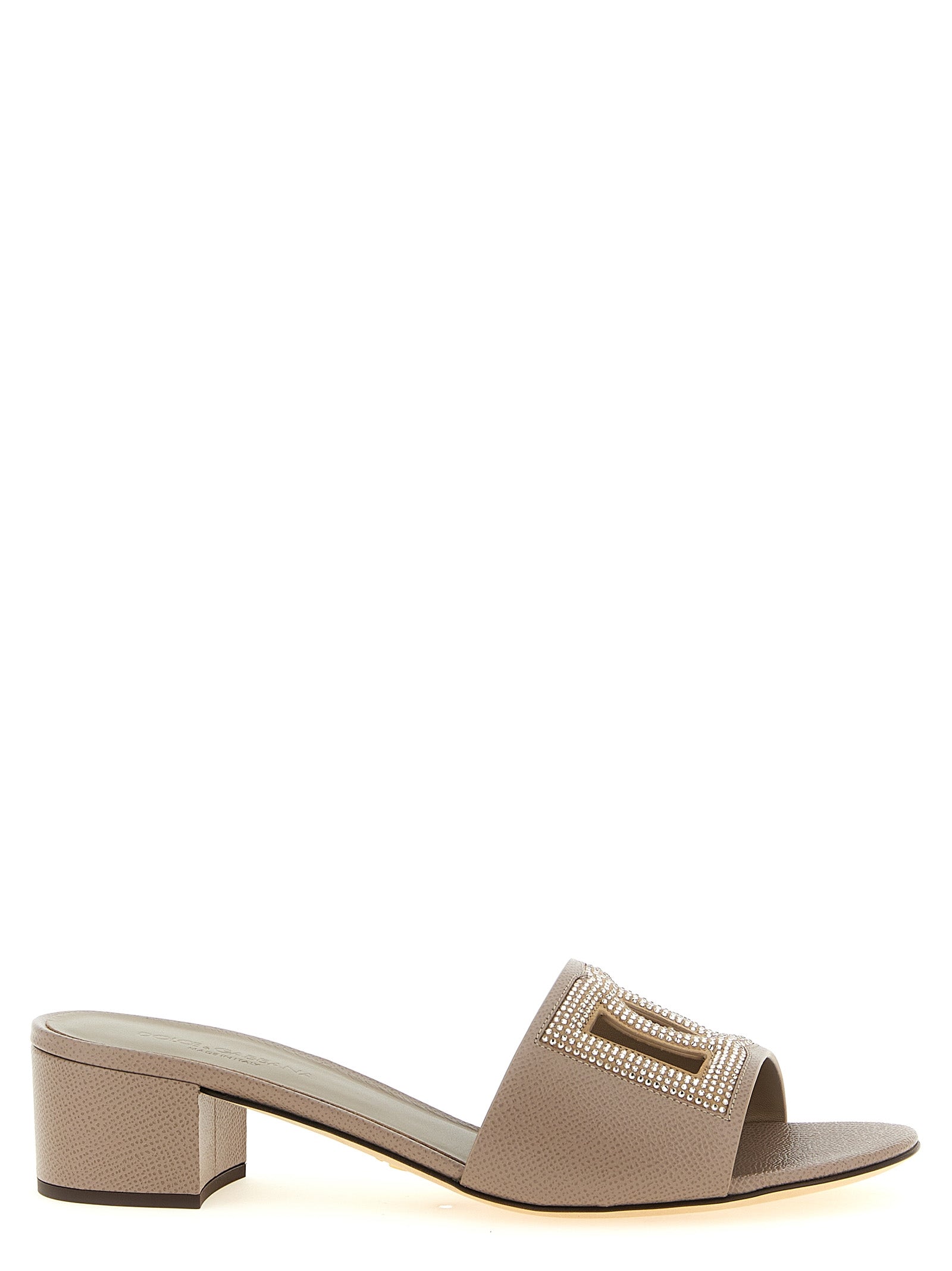 Gray Calfskin Mules