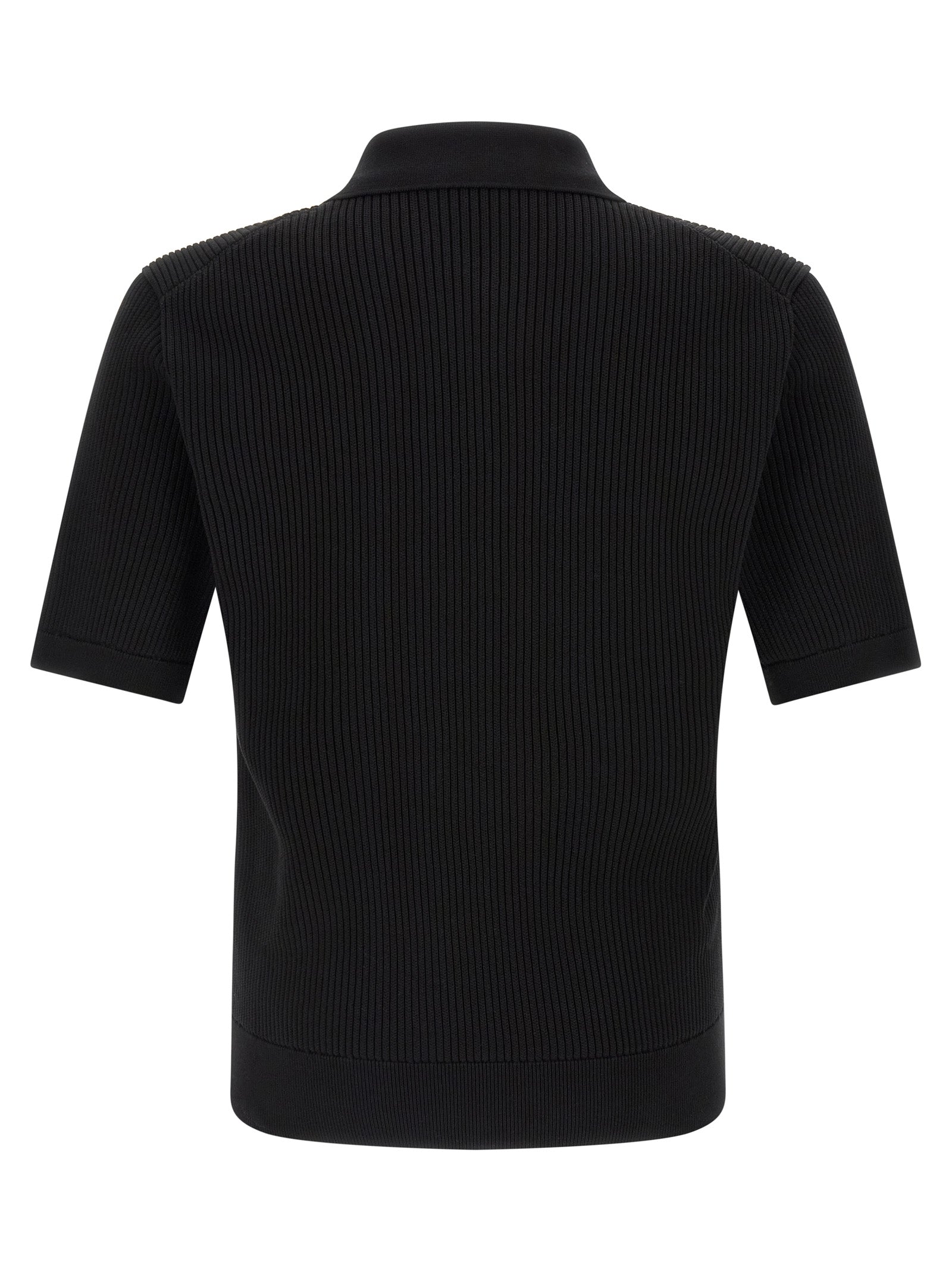 Black Cotton Polo Shirt