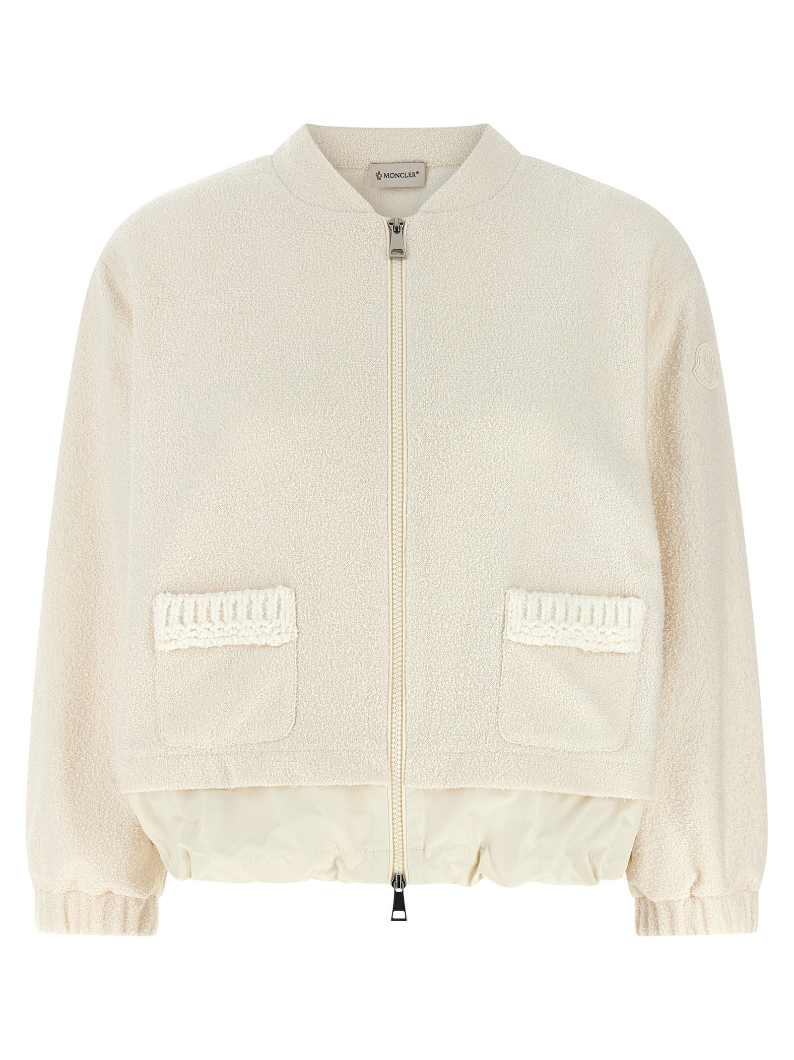 White Polyester Cardigan