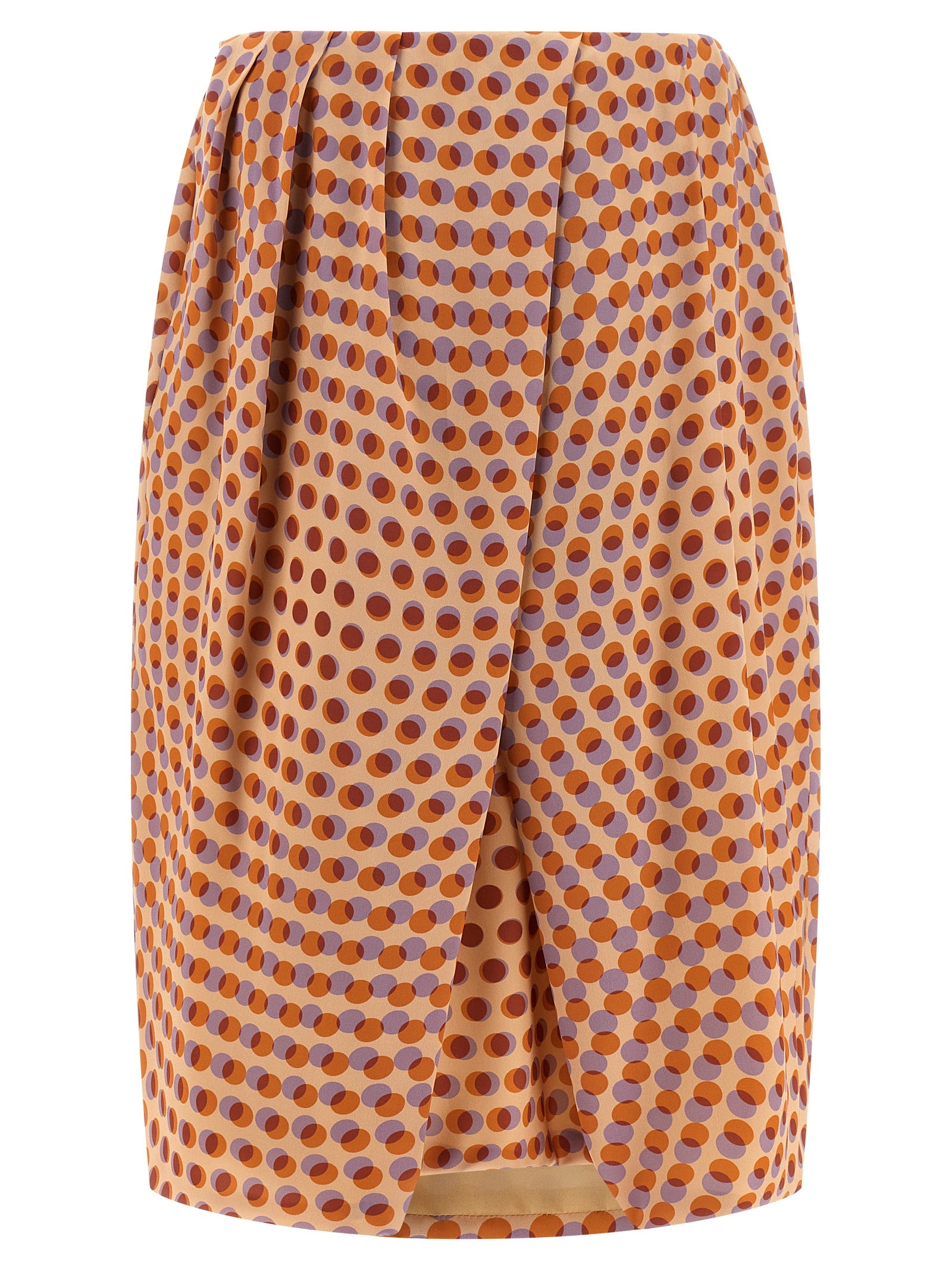 Multicolor Silk Midi Skirt