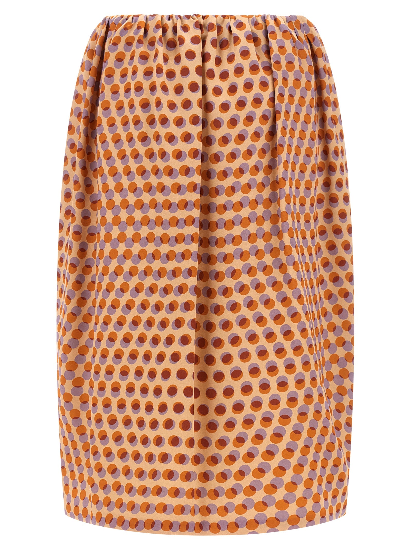 Multicolor Silk Midi Skirt