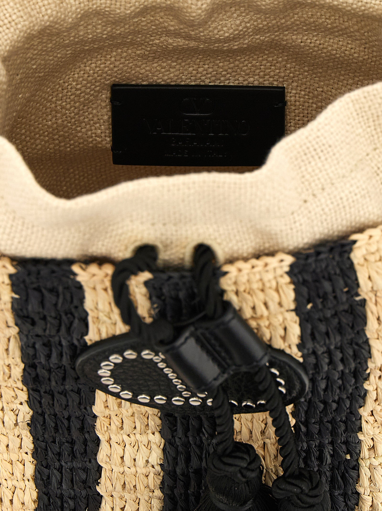 Black Straw Shoulder Bag