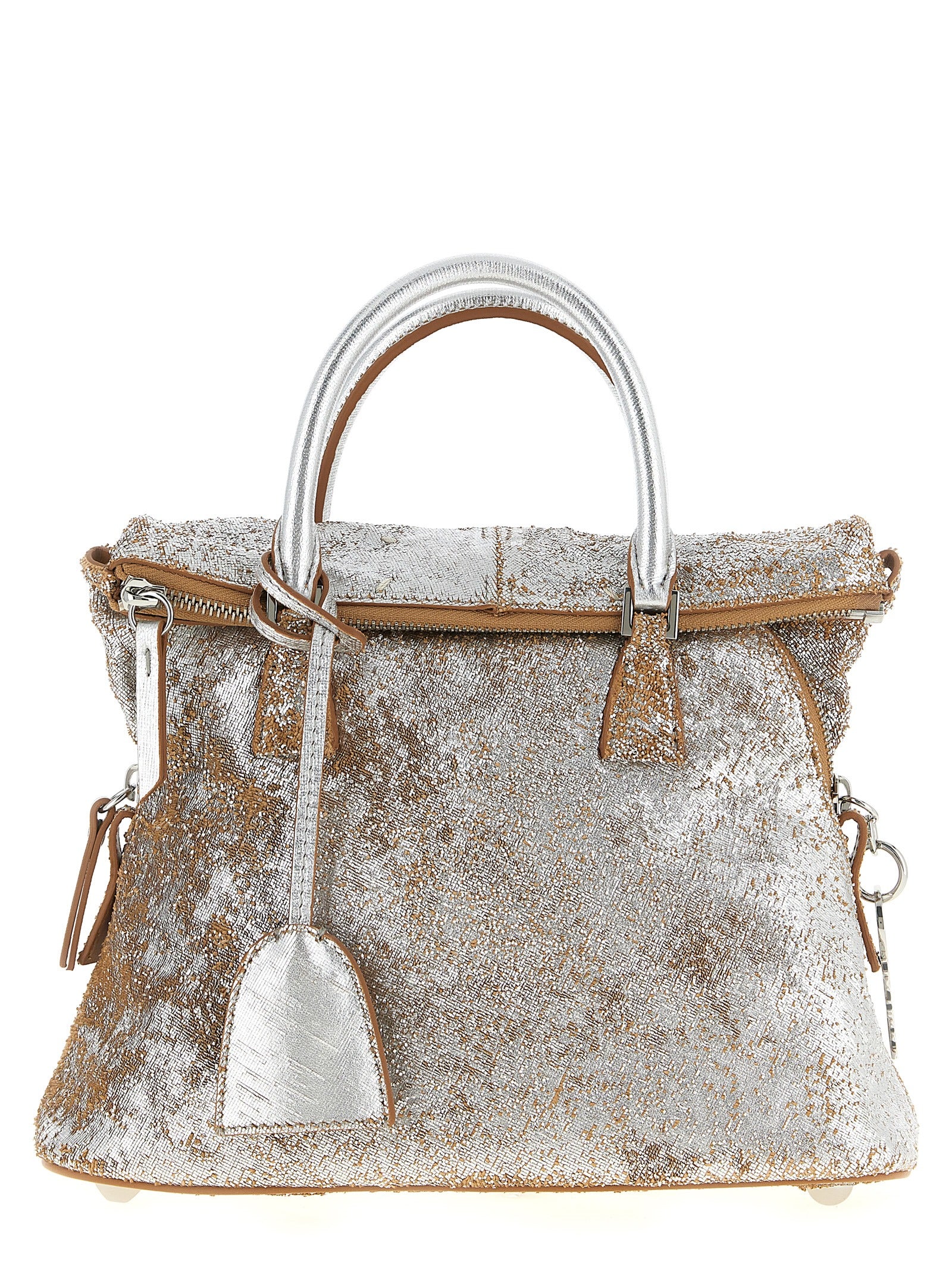 Silver Lambskin Handbag