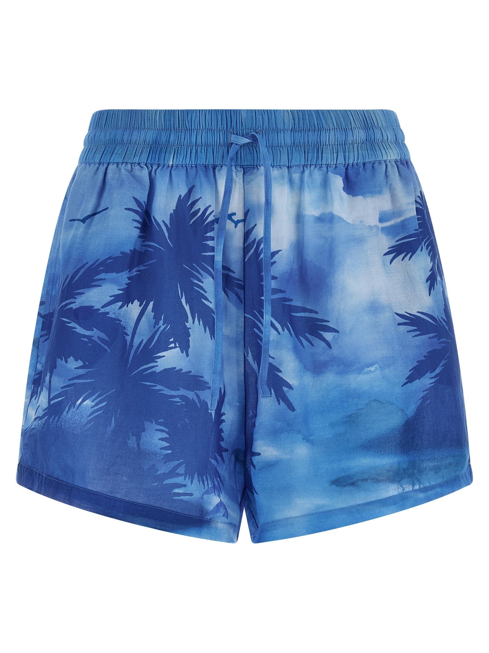 Blue Cotton Shorts