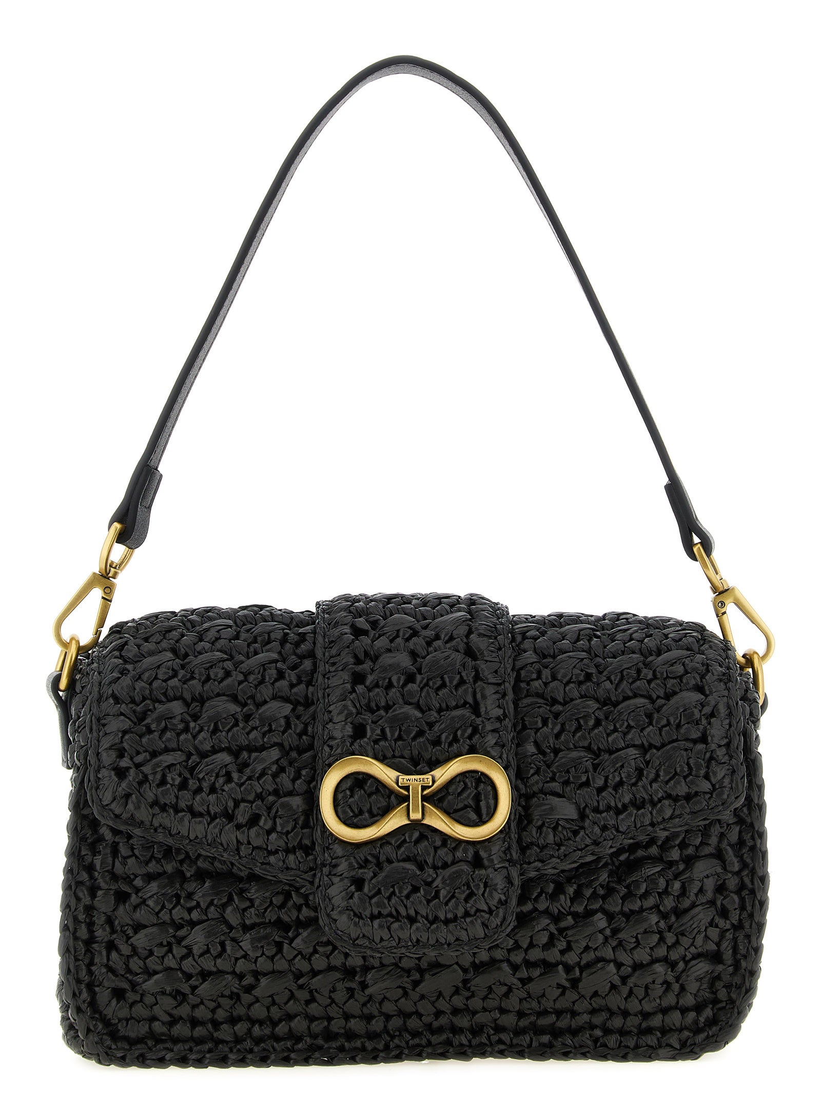 Black Polypropylene Crossbody Bag