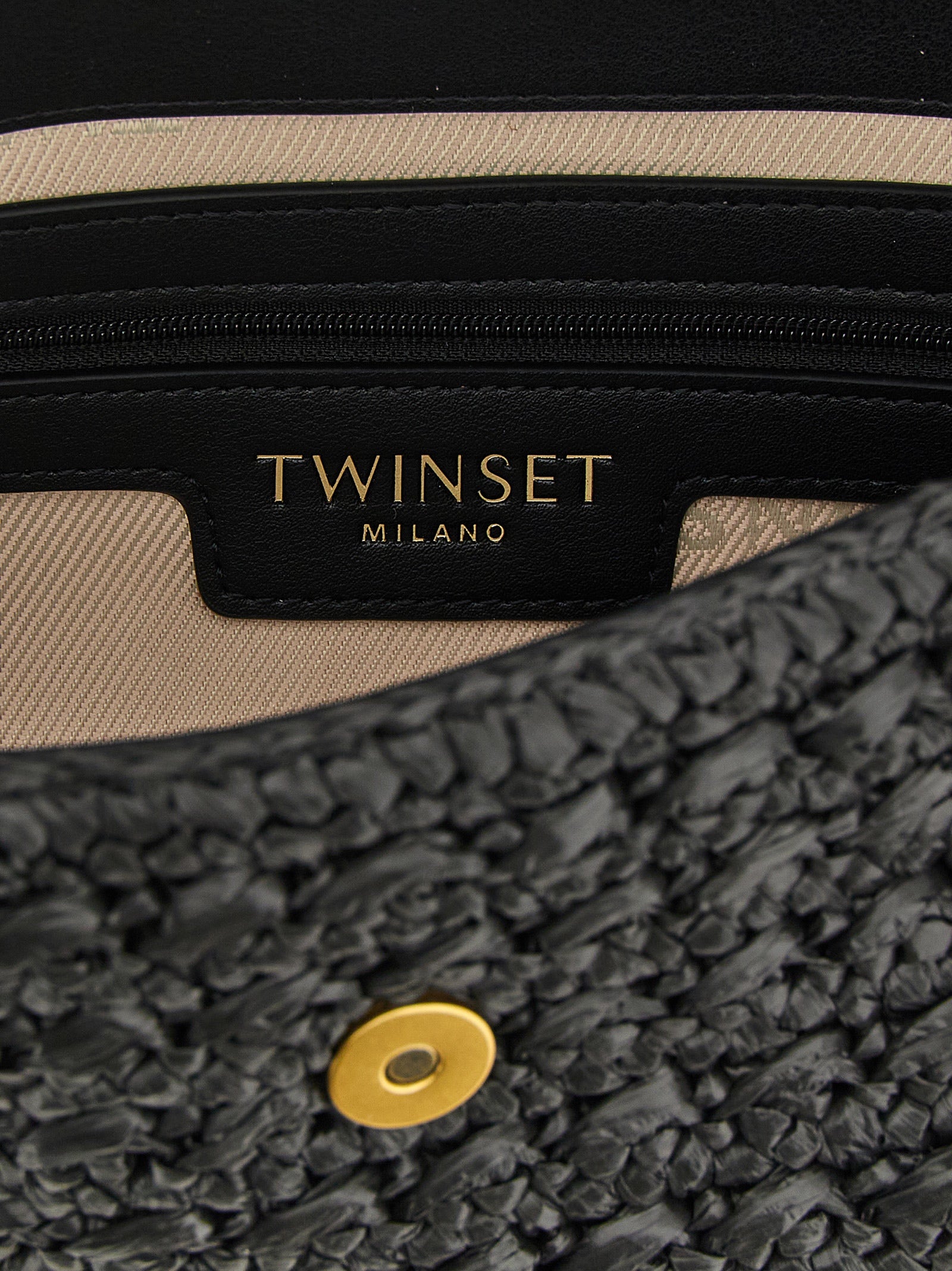 Black Polypropylene Crossbody Bag
