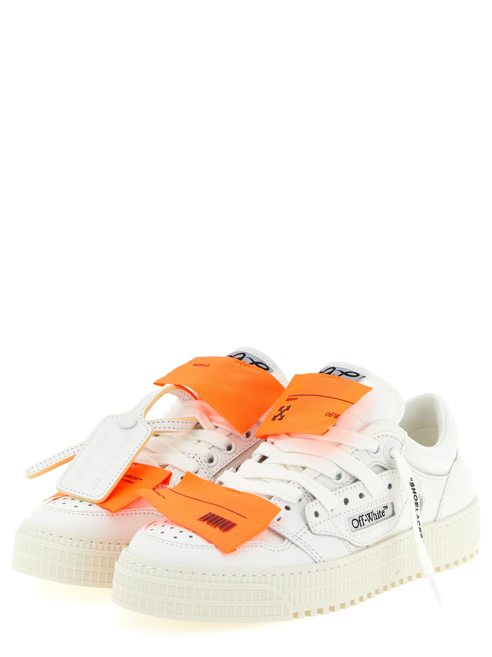 White Calfskin Athletic Sneakers