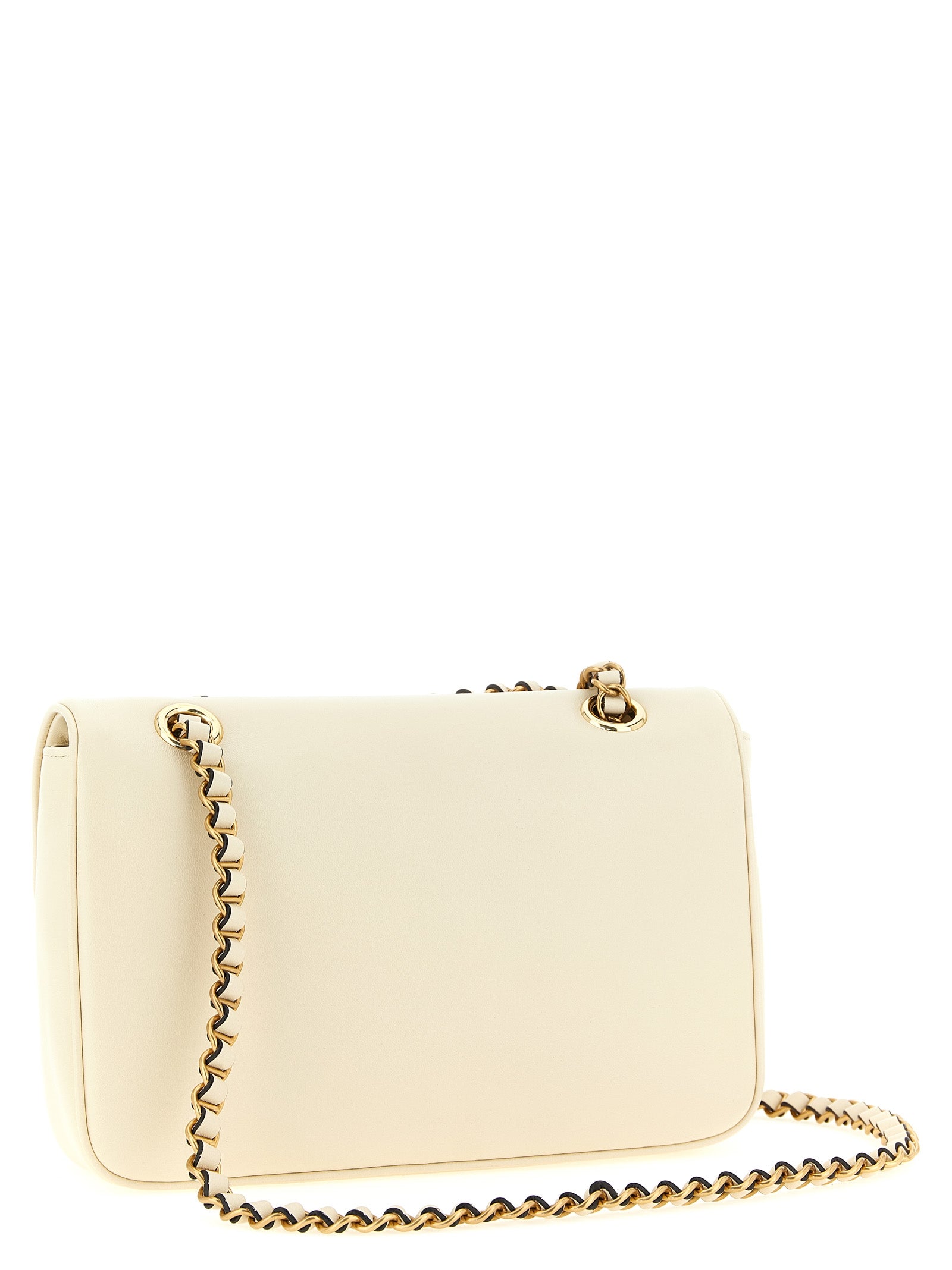 White Lamb Leather Shoulder Bag