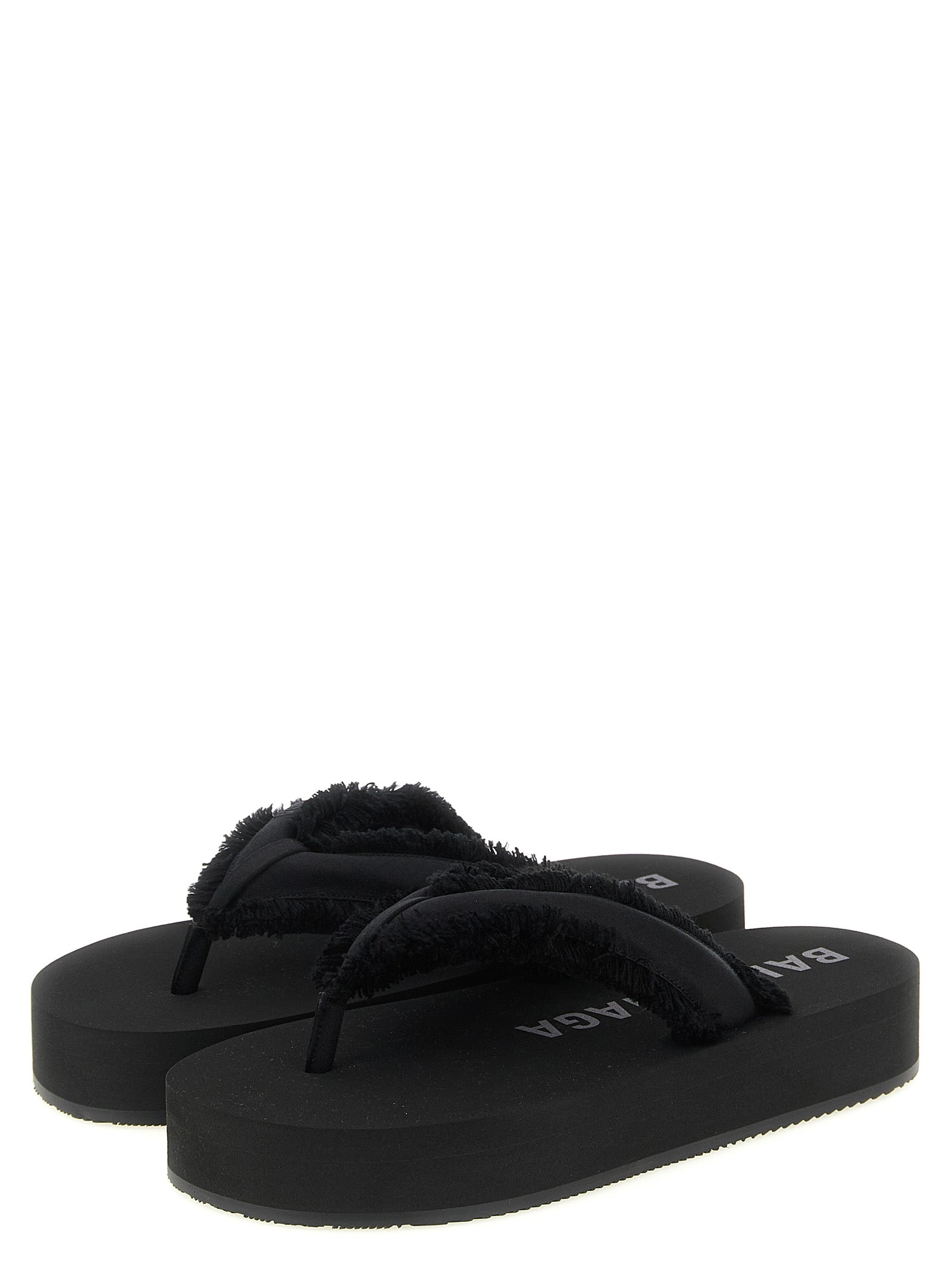 Black Viscose Slides