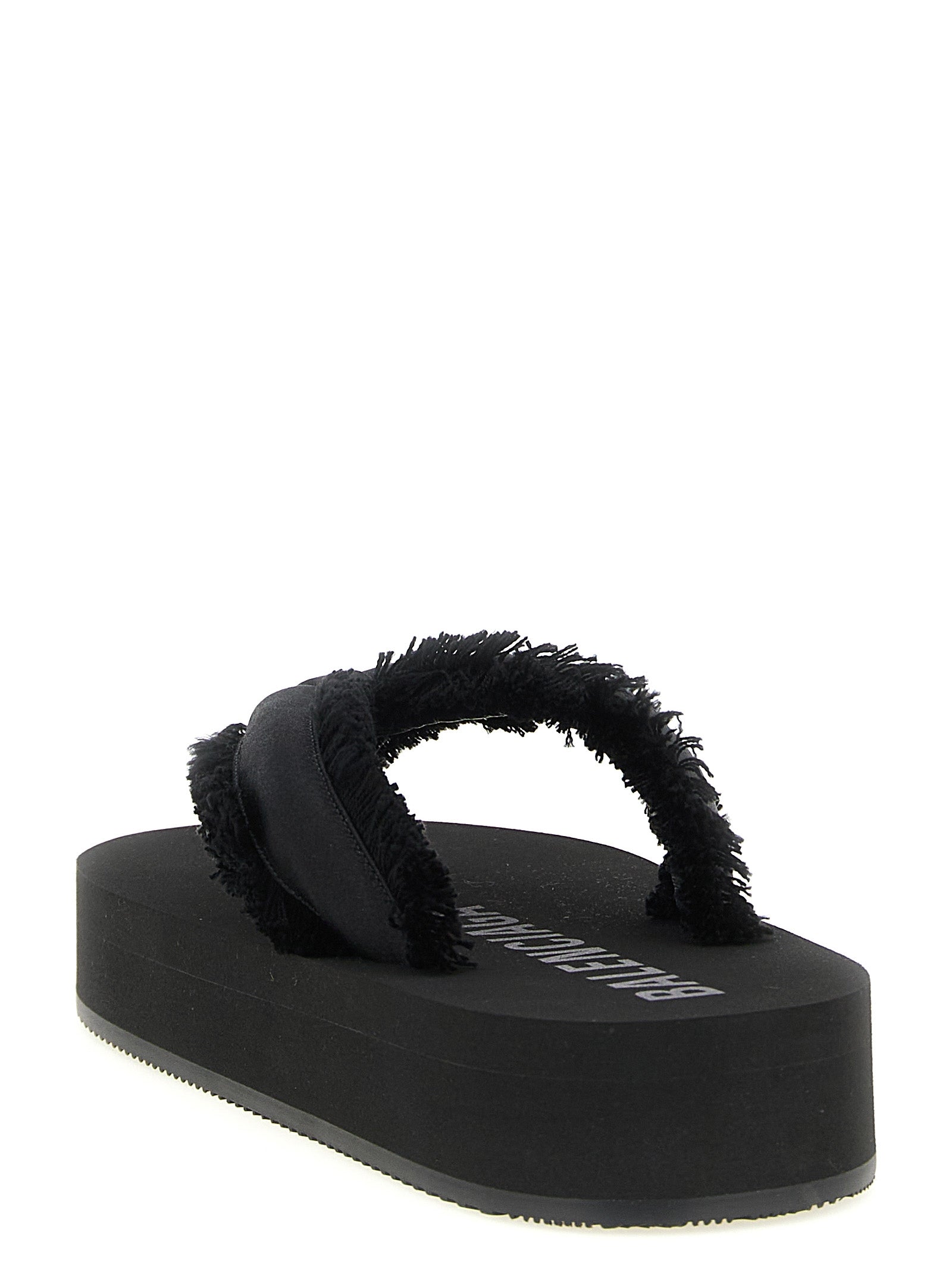 Black Viscose Slides