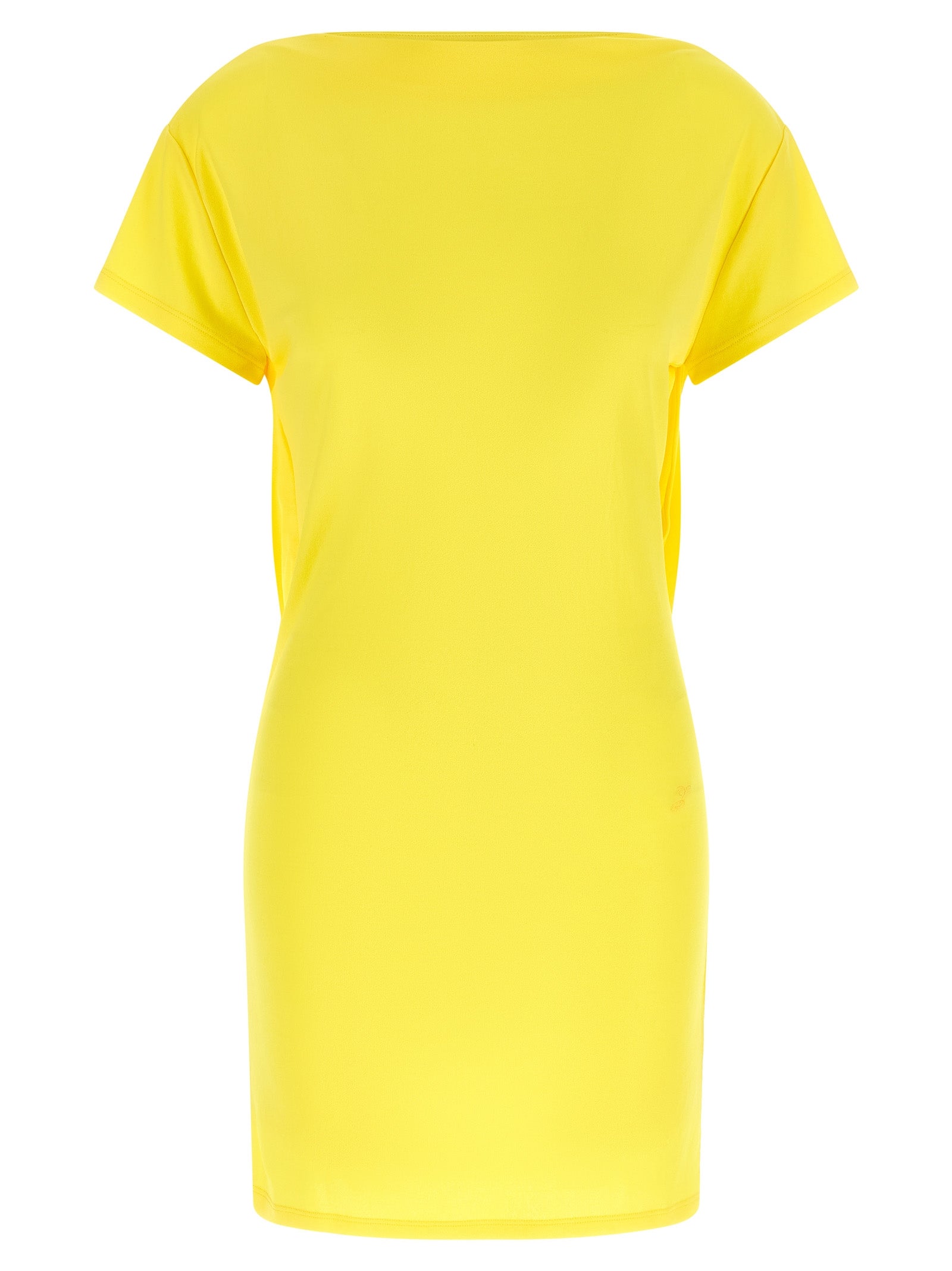 Bicolor Viscose Short Dress