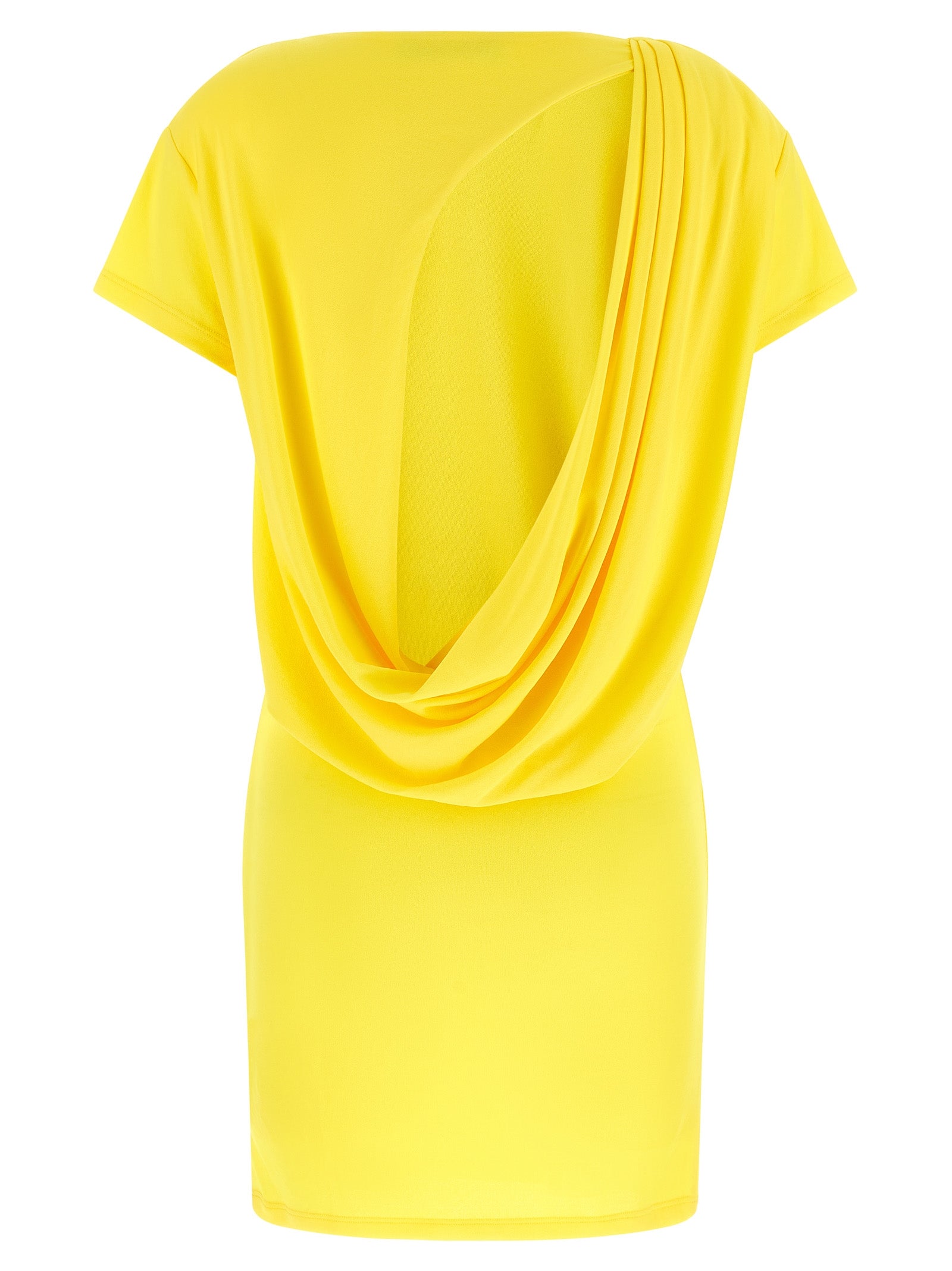 Bicolor Viscose Short Dress