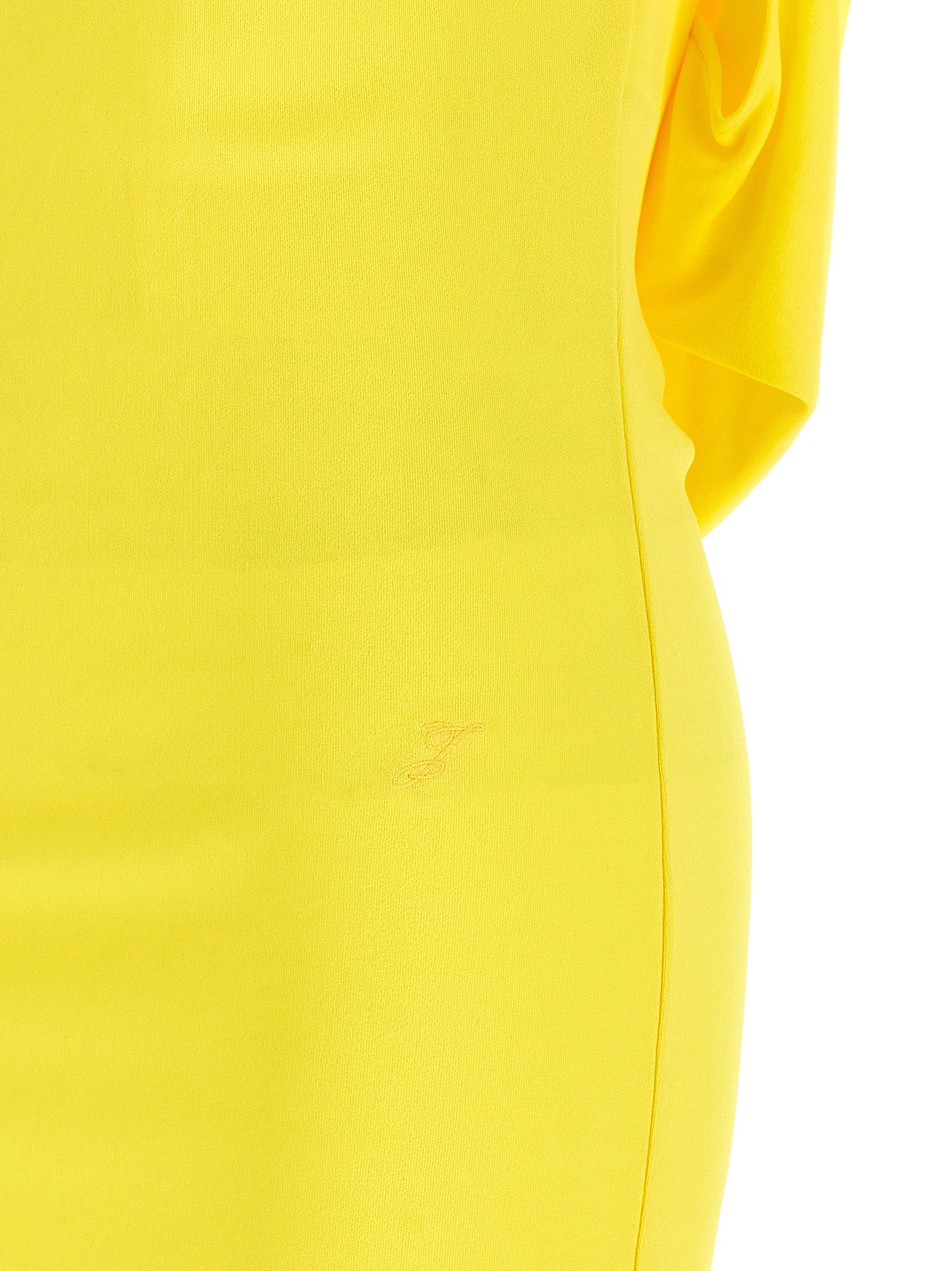 Bicolor Viscose Short Dress
