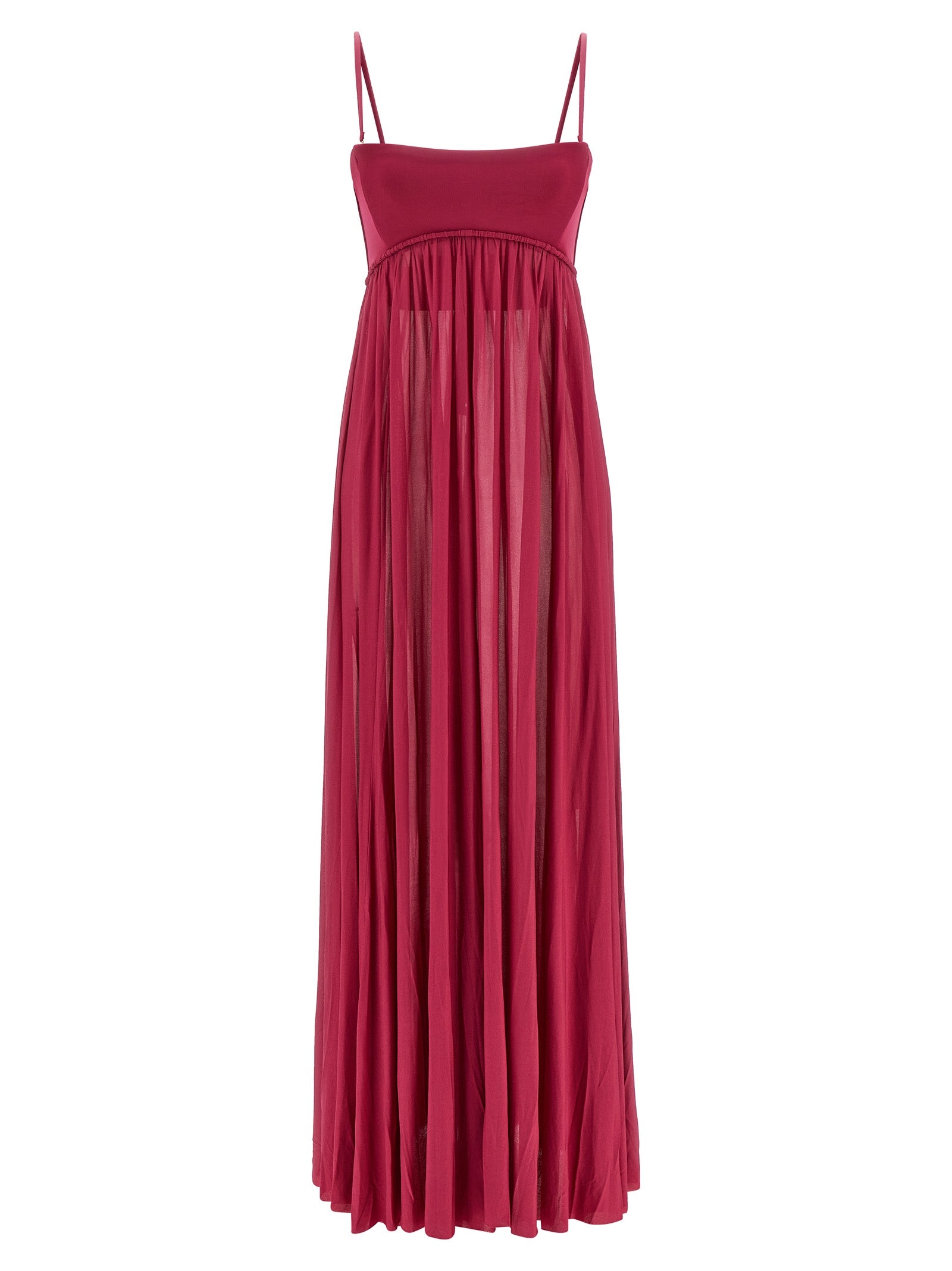 Fuchsia Viscose Long Dress
