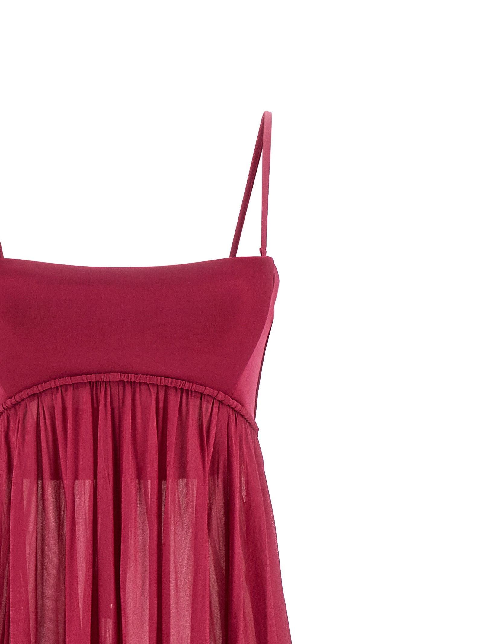 Fuchsia Viscose Long Dress