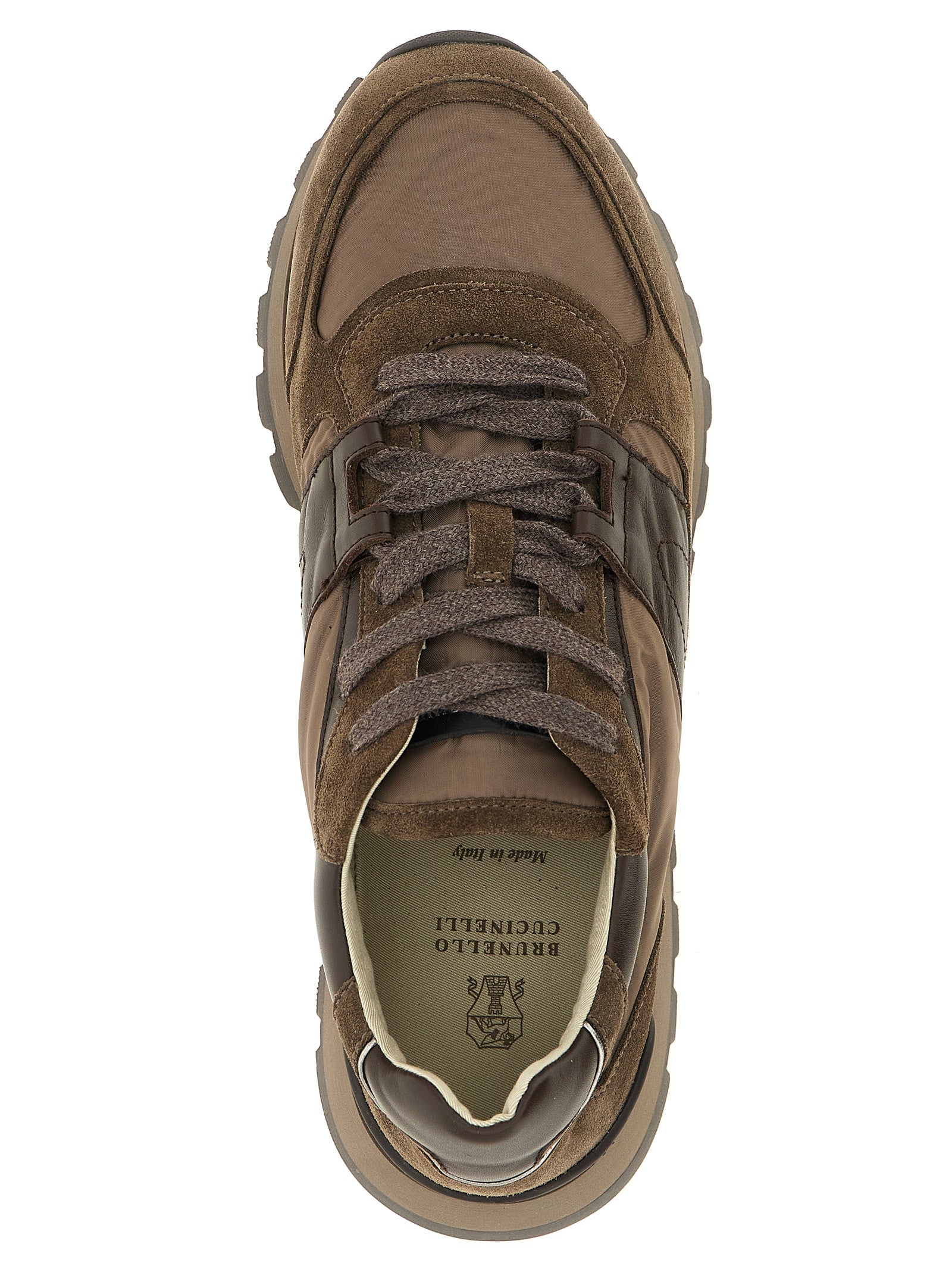Bicolor Calfskin Athletic Sneakers