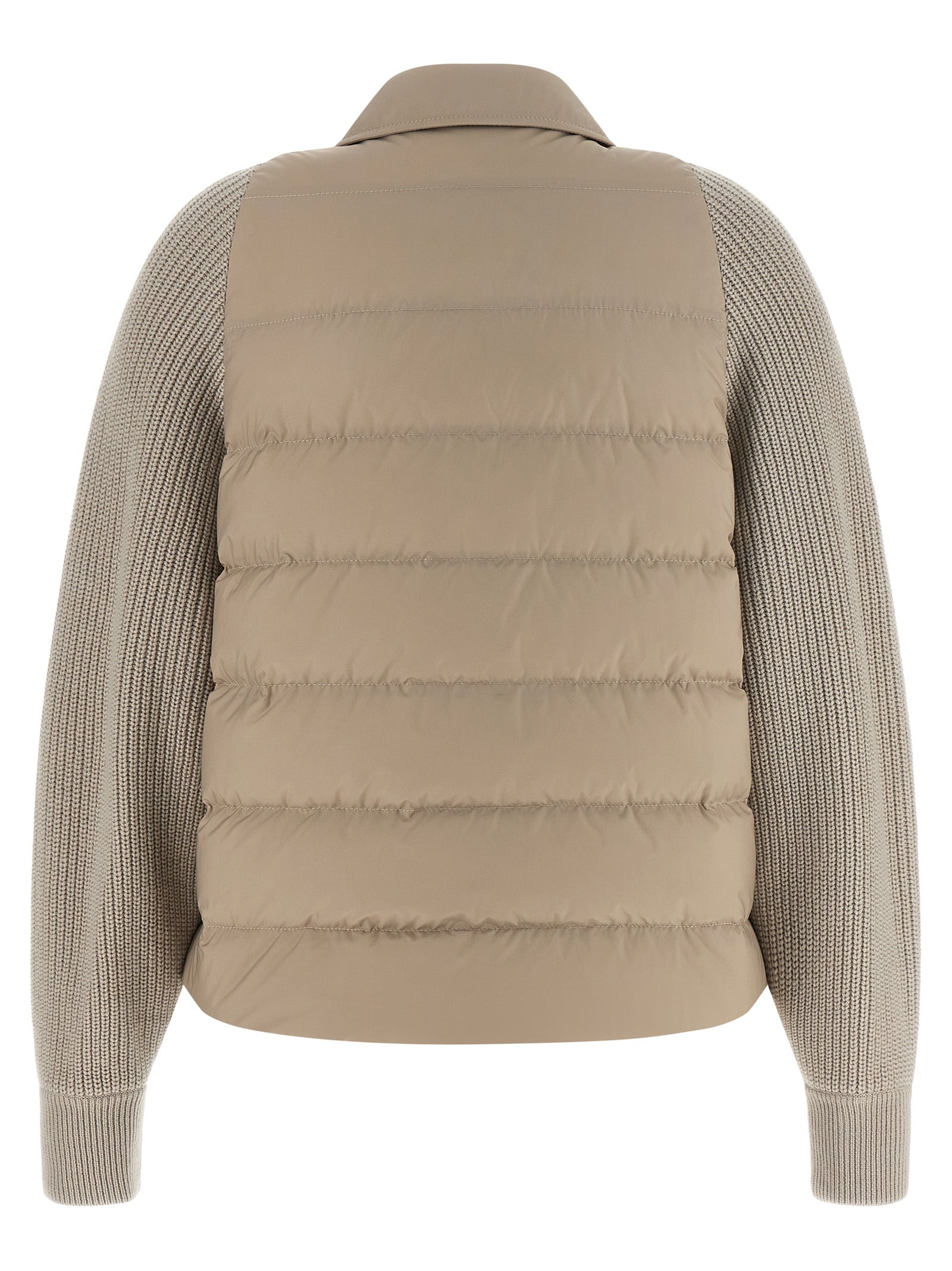 Beige Polyester Shell Jacket