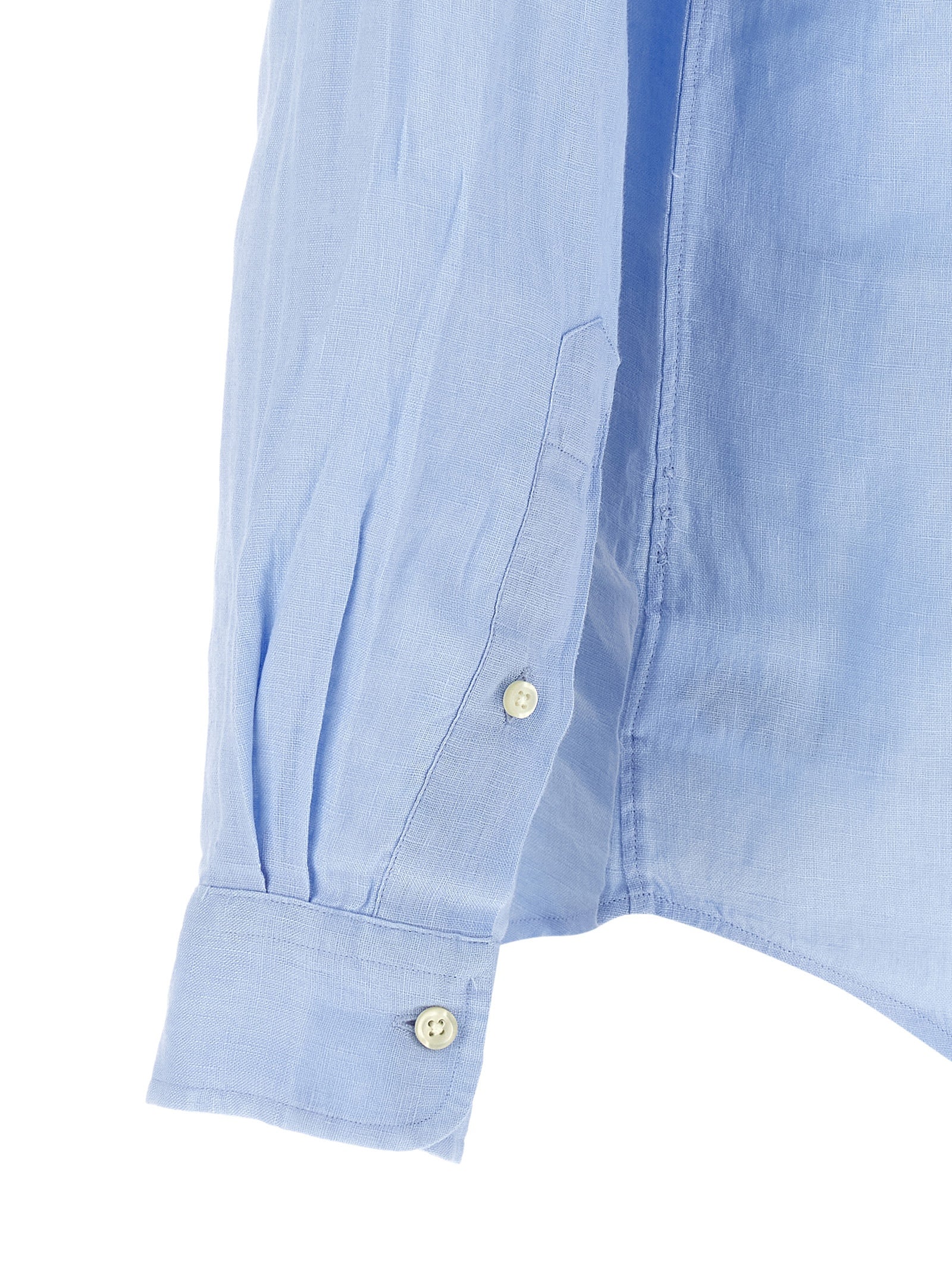 Blue Linen Blouse