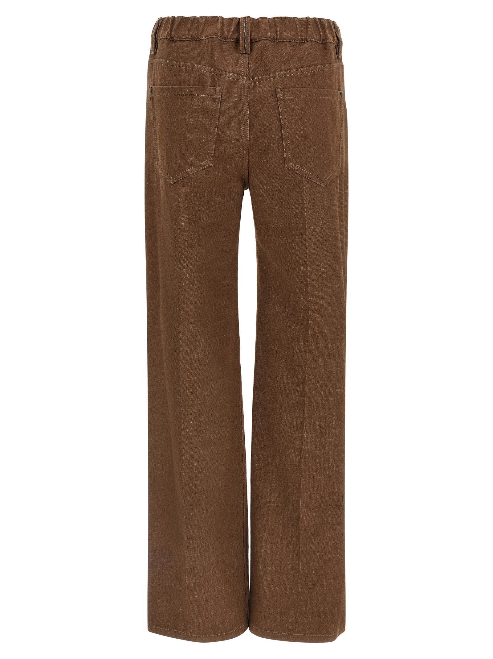 Brown Cotton Jeans Denim