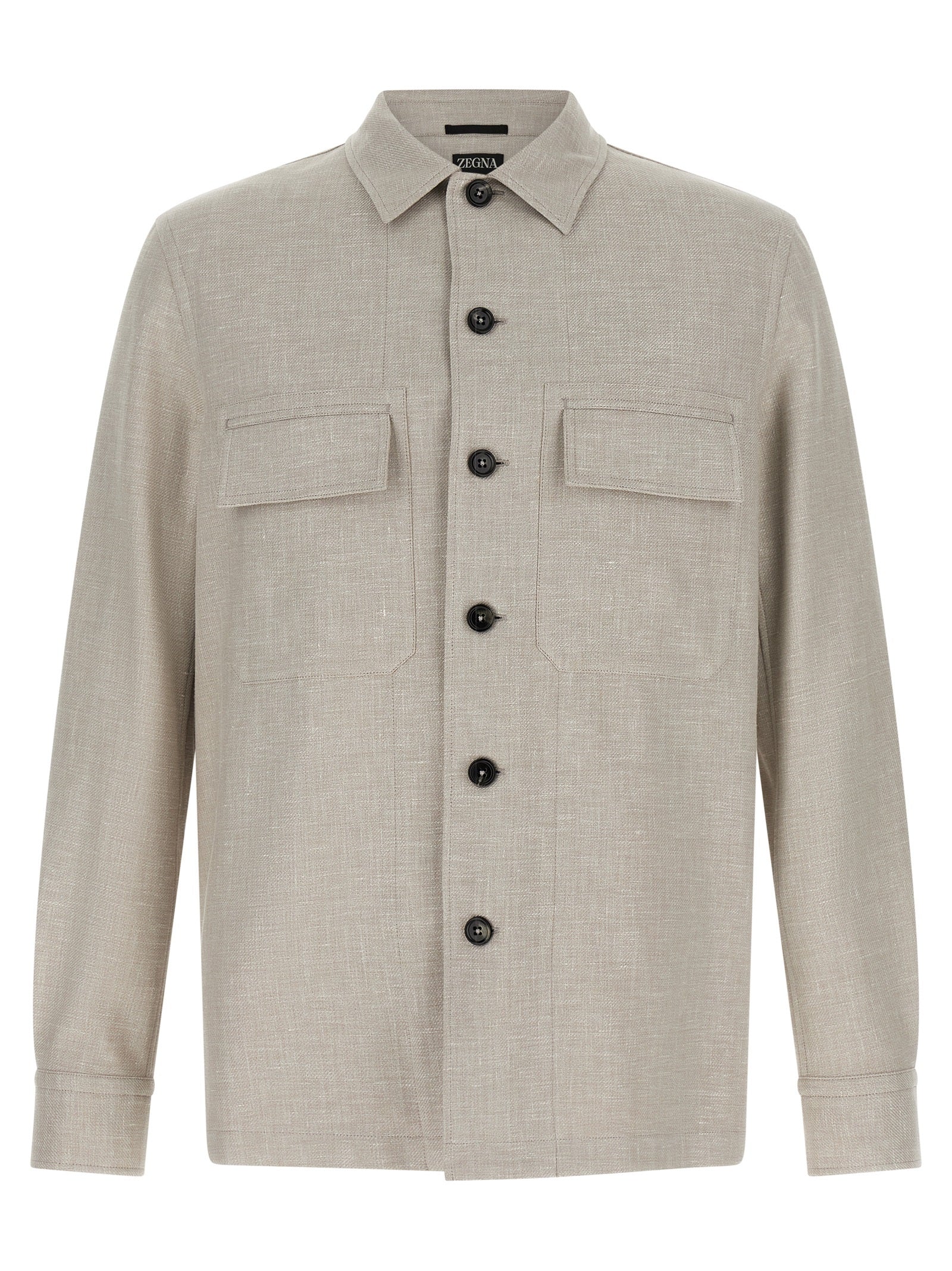 Gray Linen Blouse