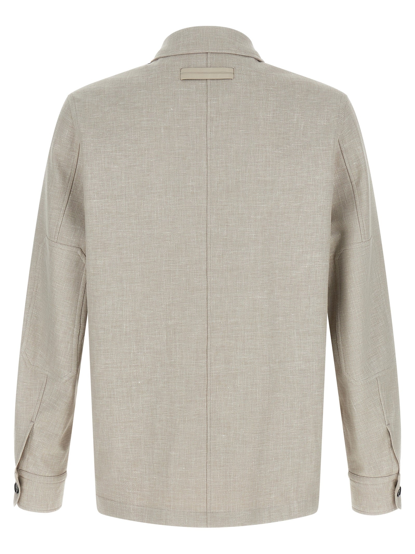 Gray Linen Blouse
