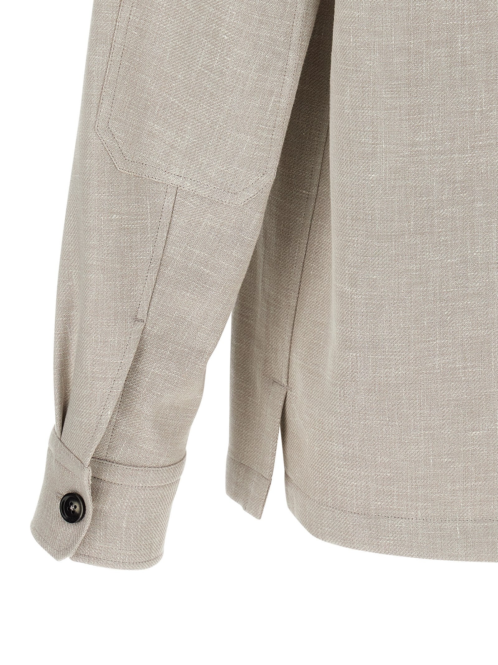 Gray Linen Blouse