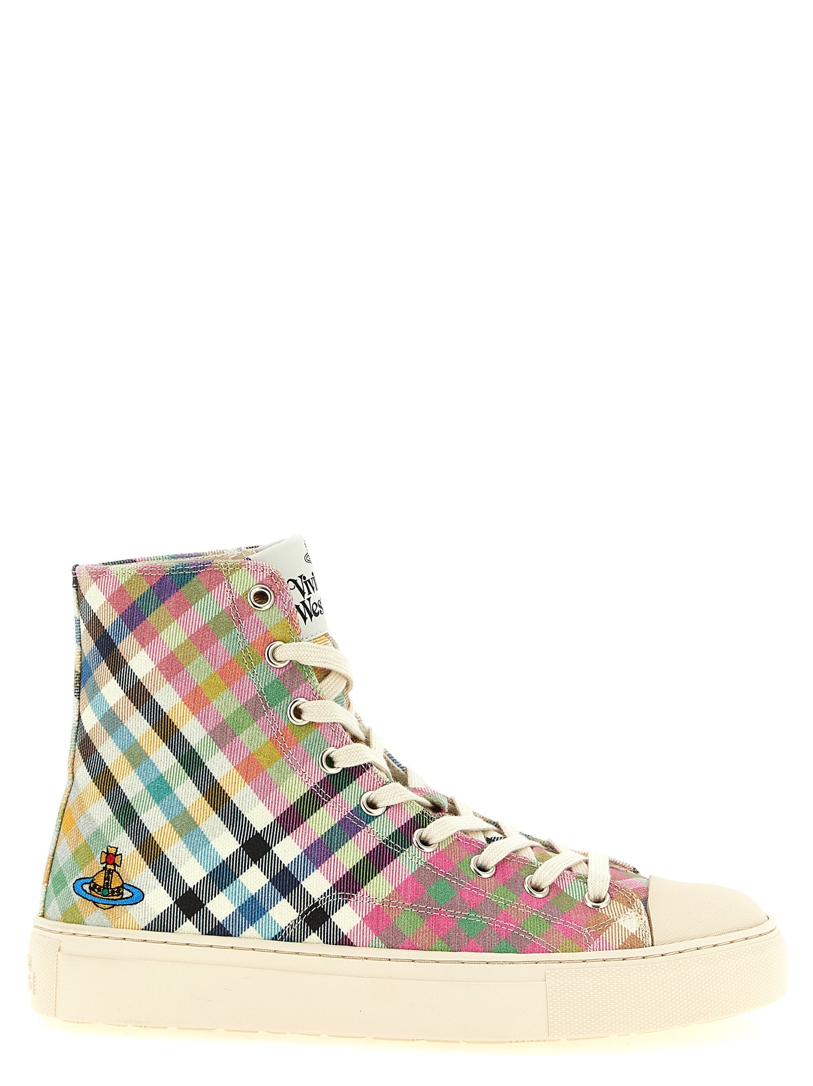 Multicolor Cotton High Top Sneakers