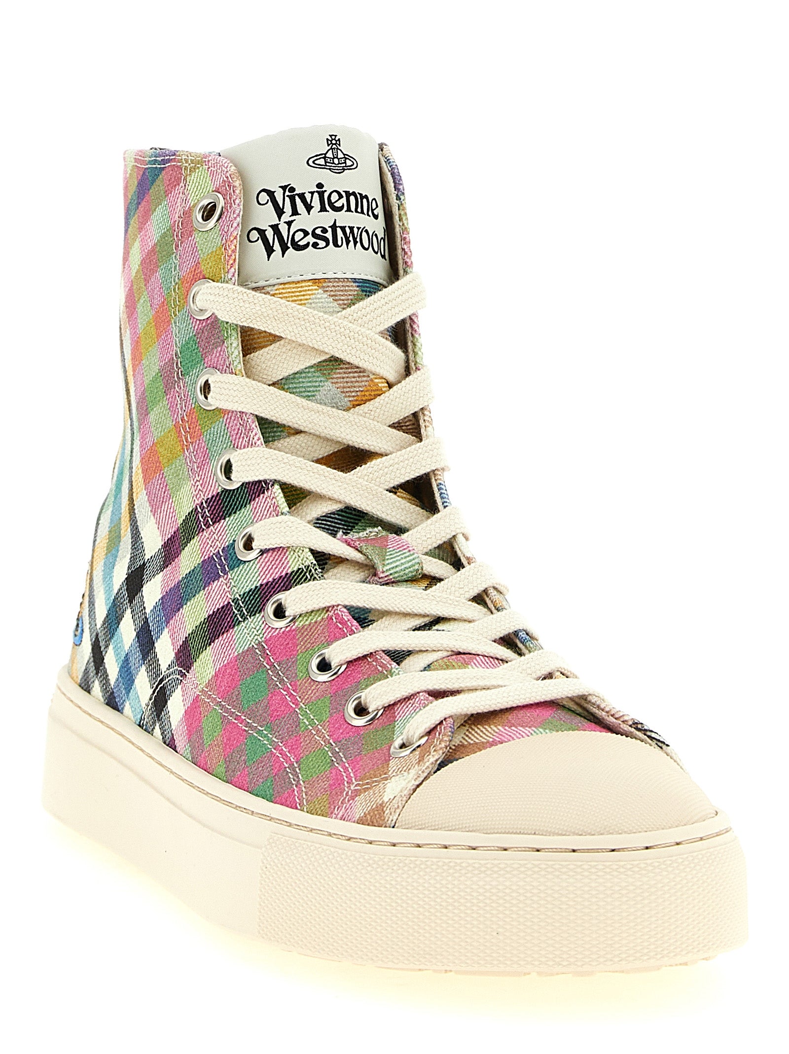Multicolor Cotton High Top Sneakers