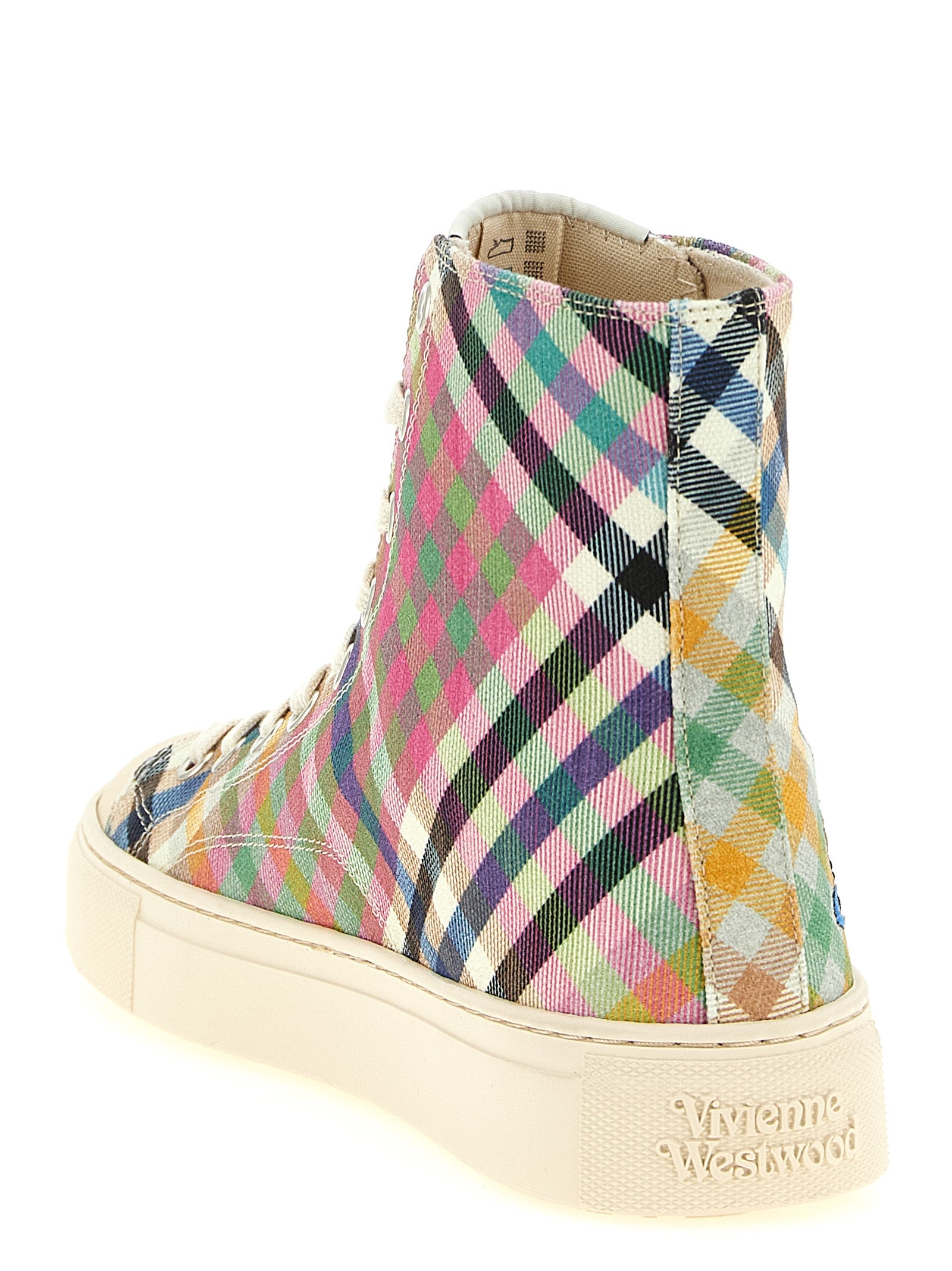Multicolor Cotton High Top Sneakers