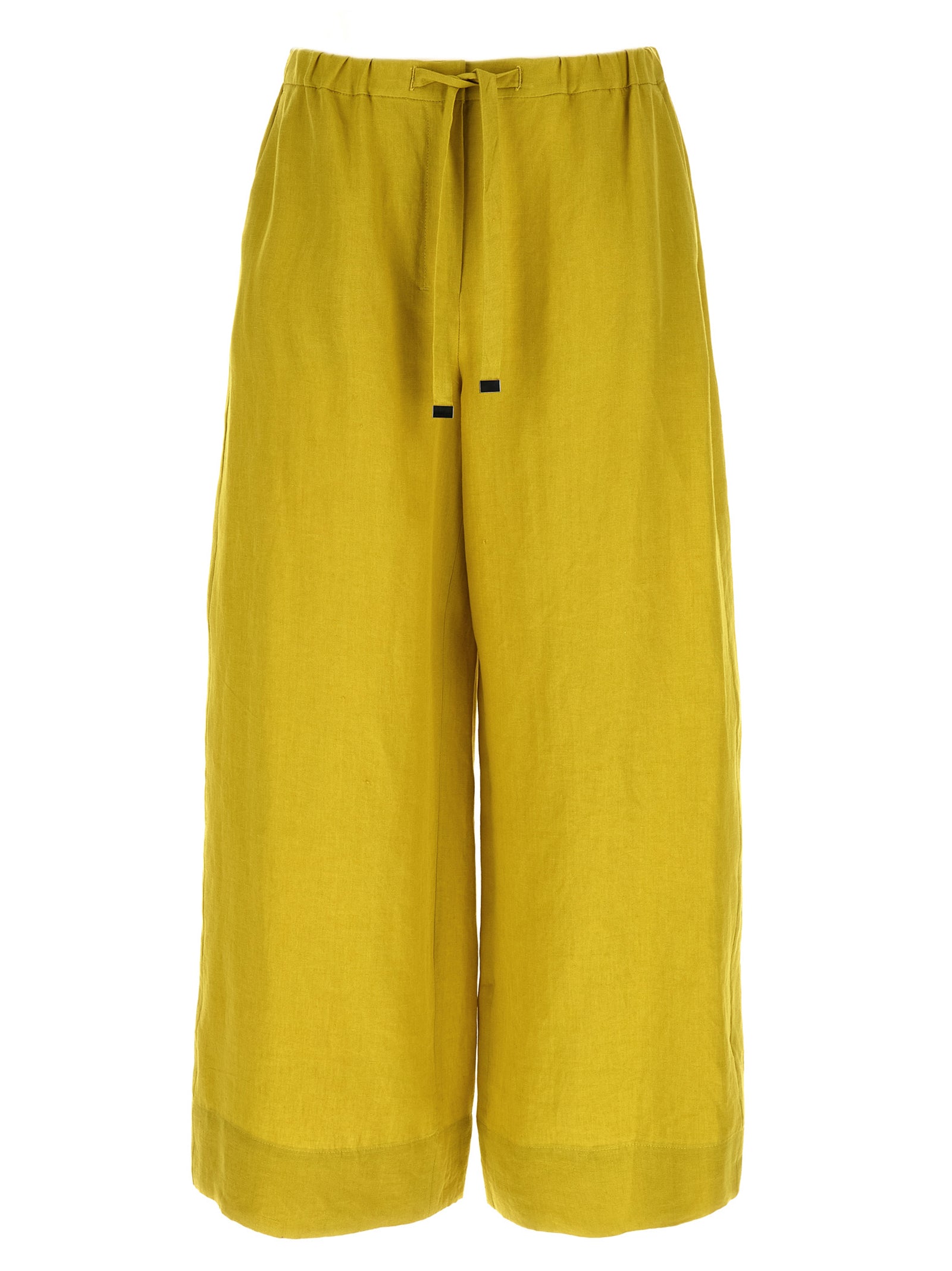 Bicolor Linen Casual Pants