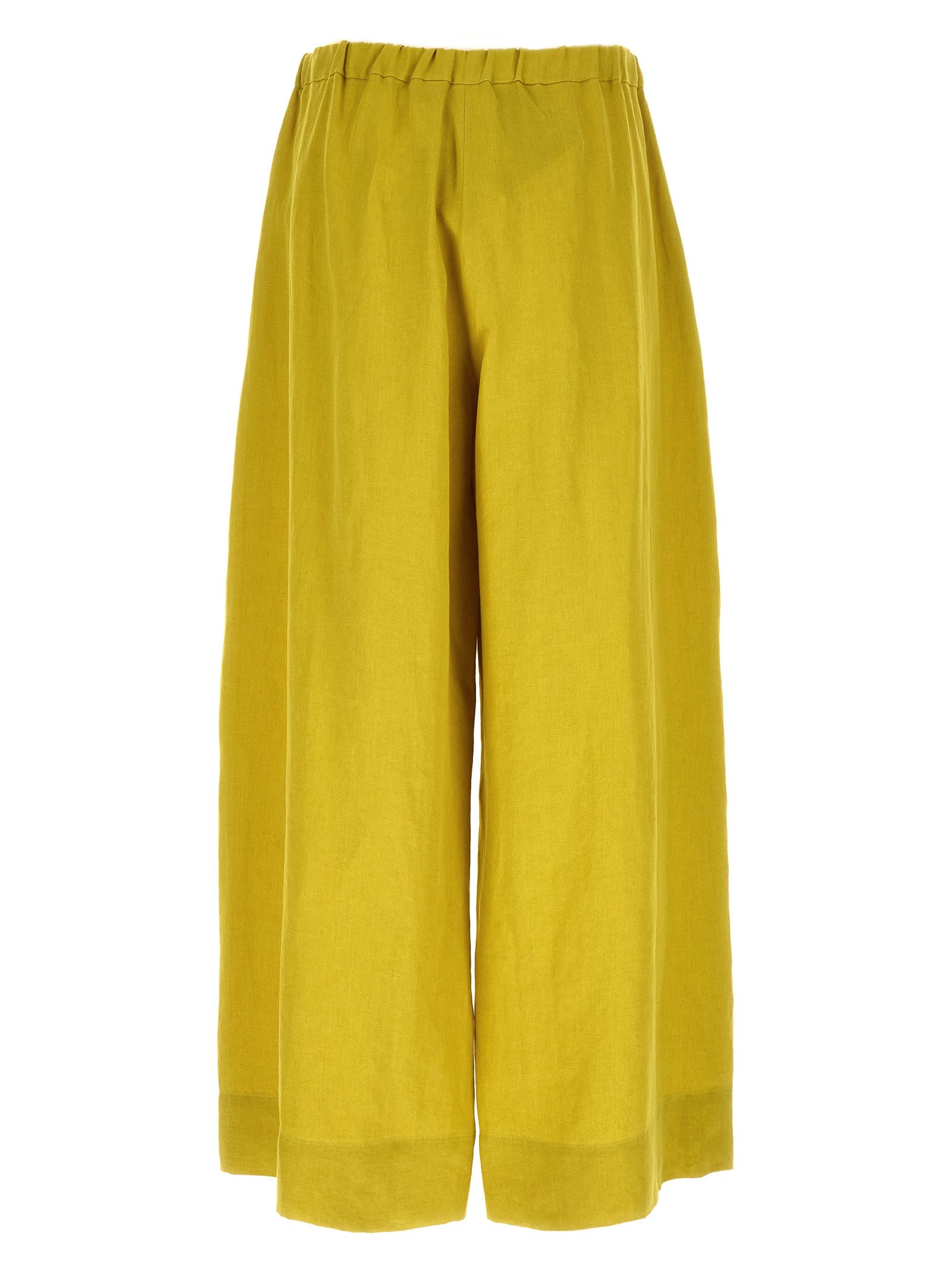 Bicolor Linen Casual Pants
