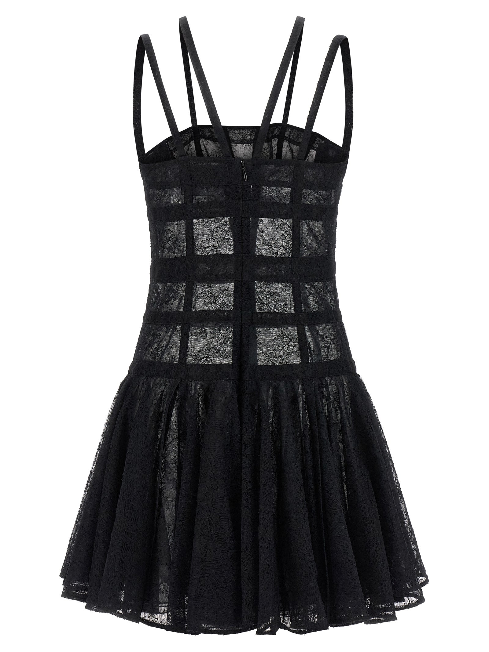 Black Polyamide Short Dress