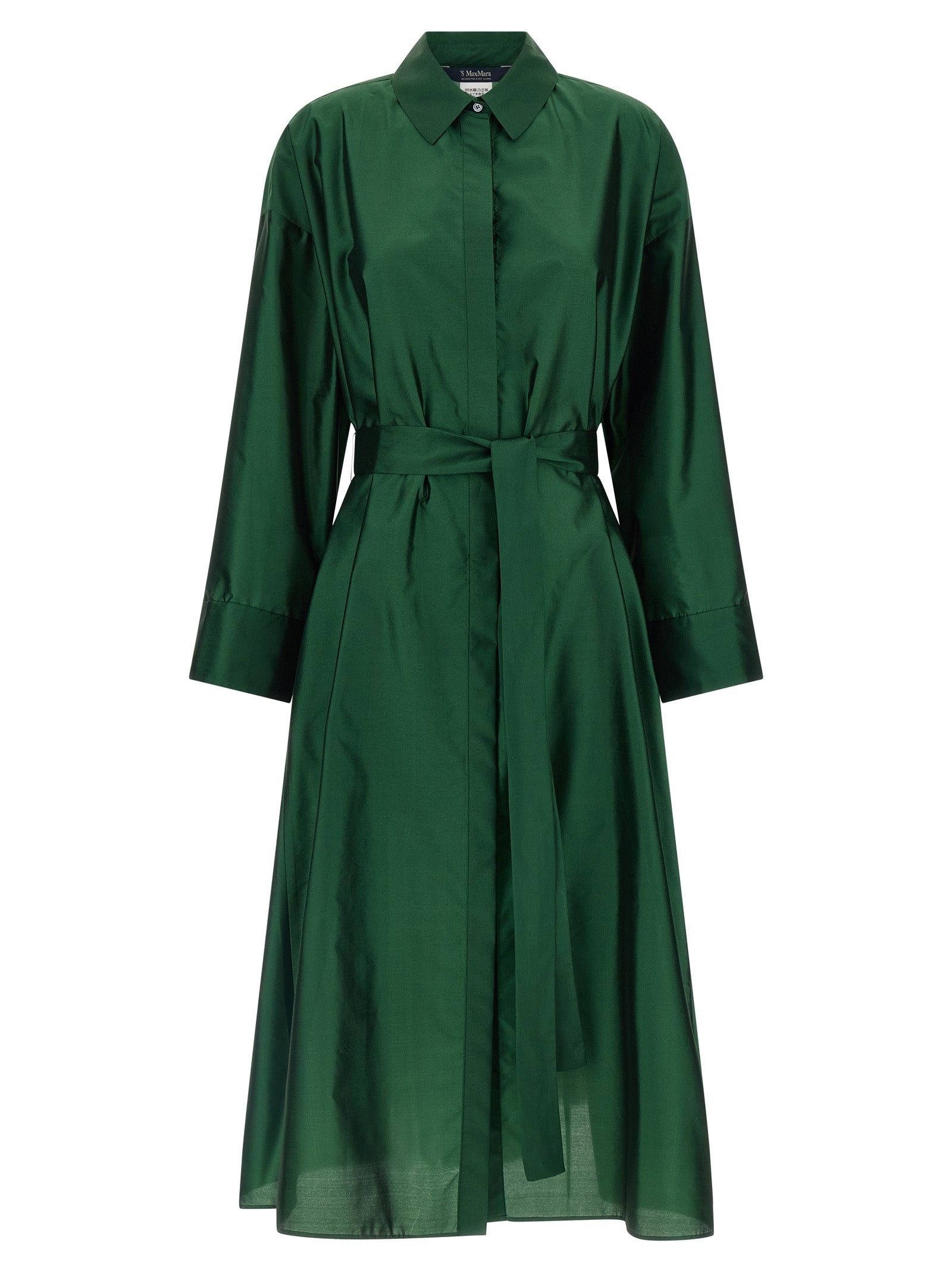 Bicolor Polyester Midi Dress