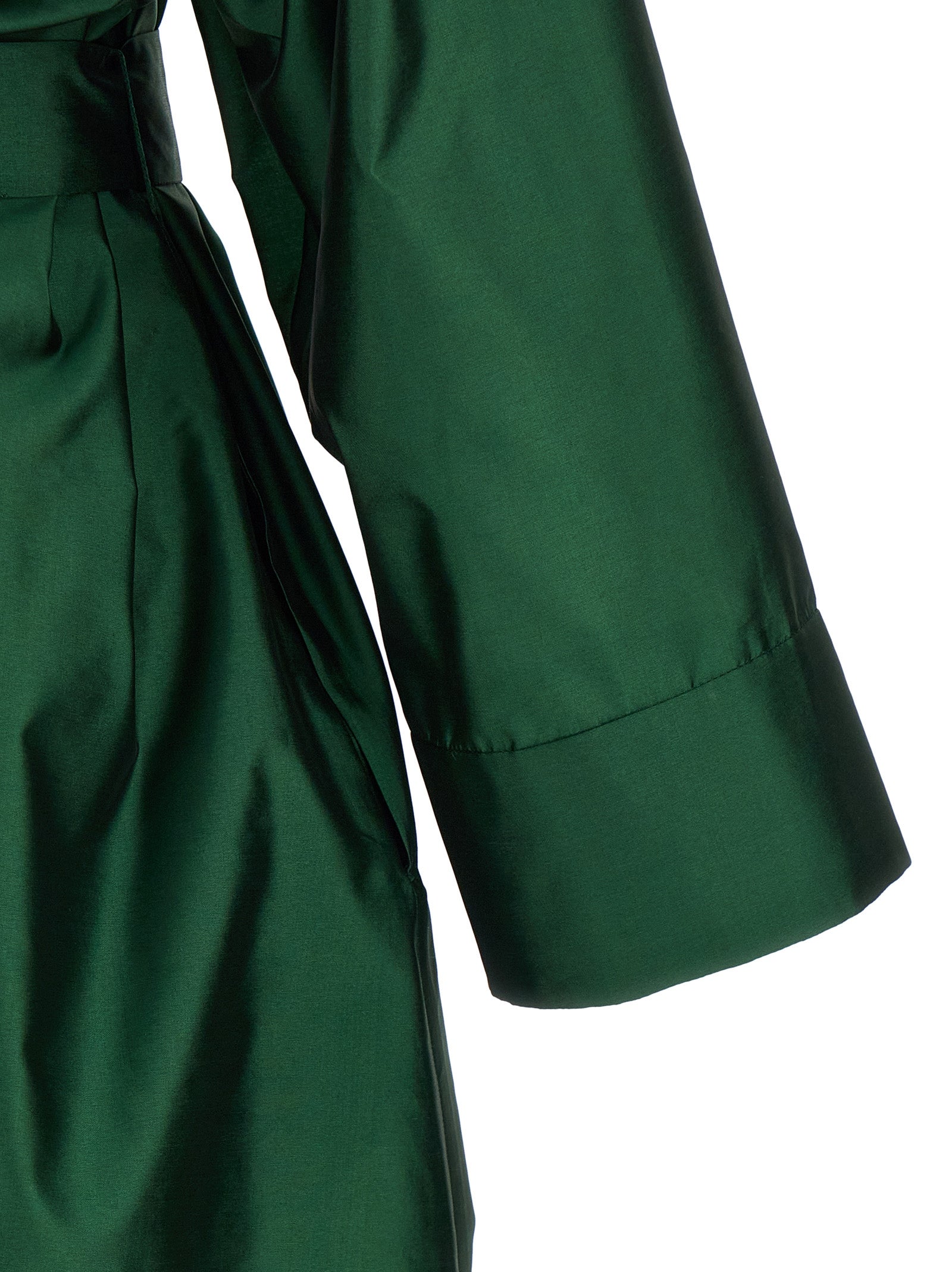 Bicolor Polyester Midi Dress