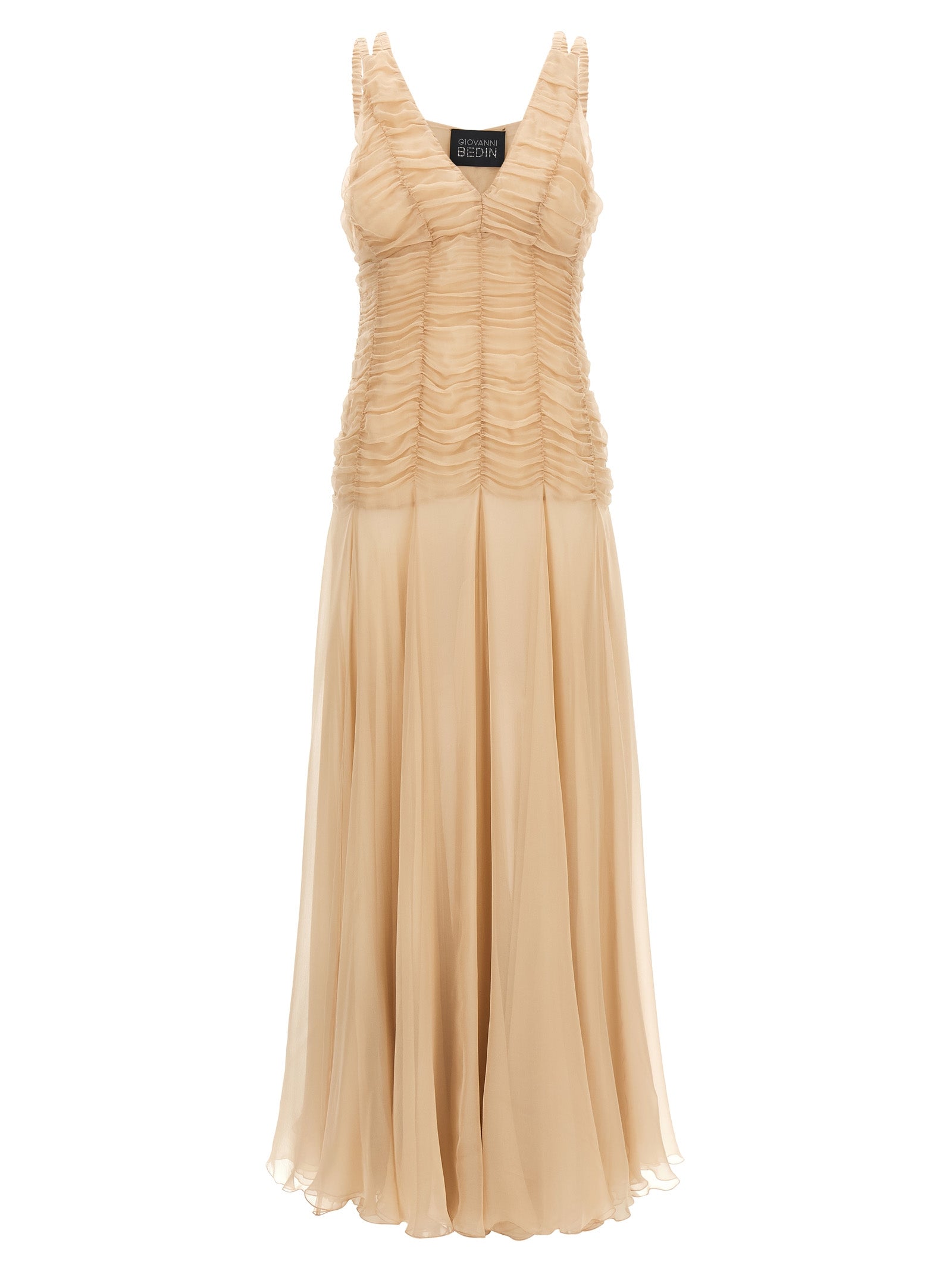 Multicolor Silk Long Dress