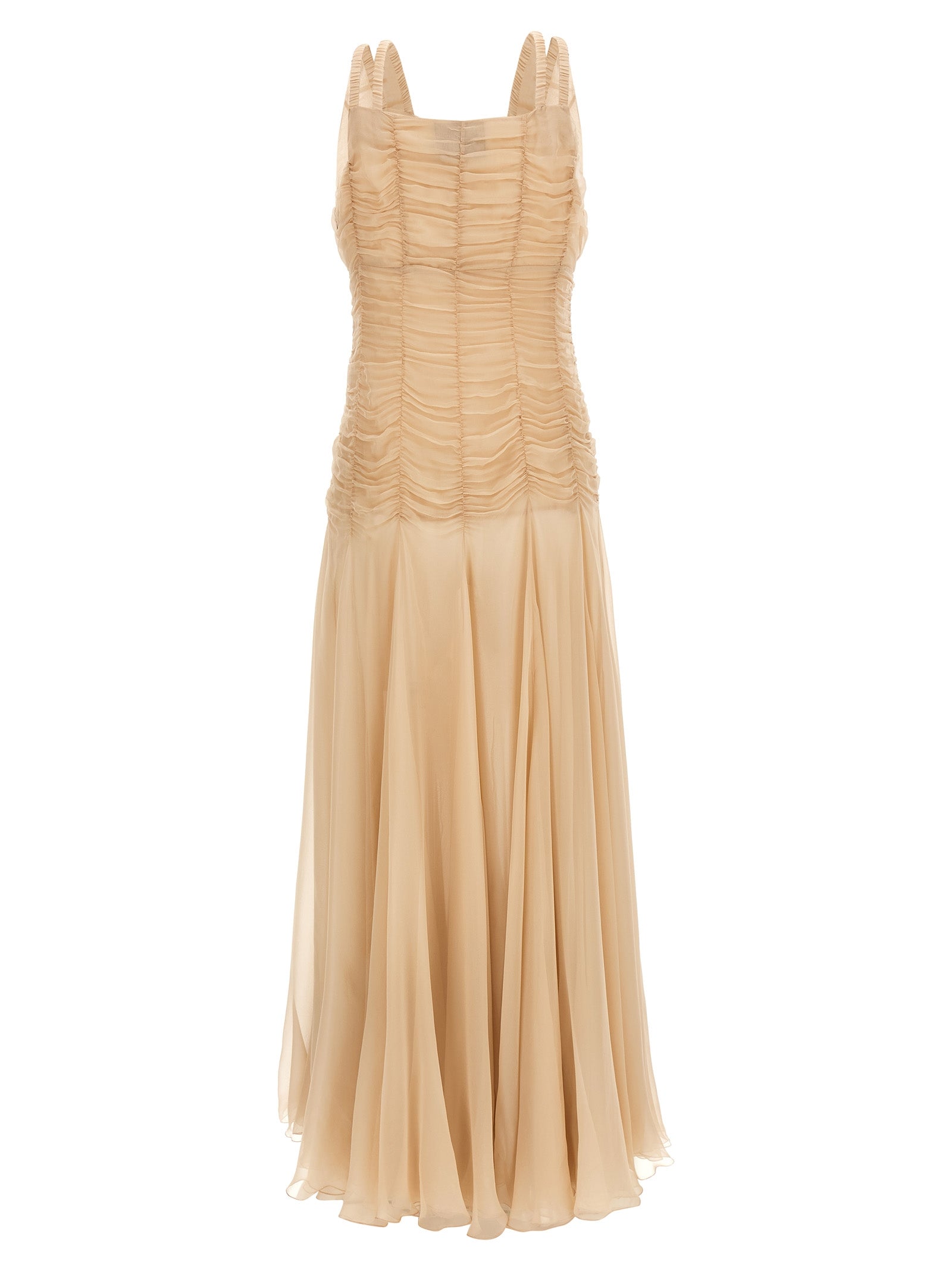 Multicolor Silk Long Dress