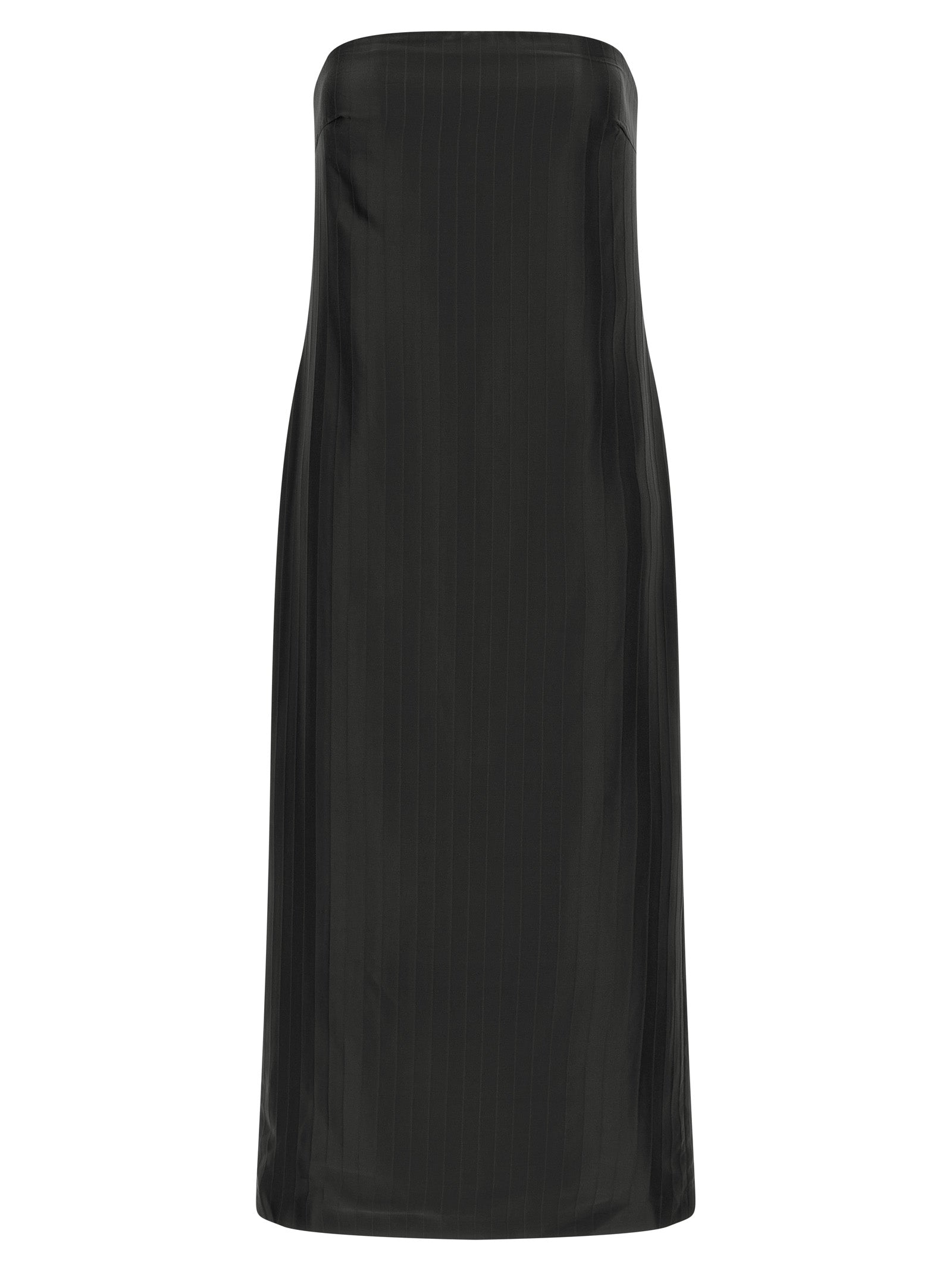 Black Viscose Midi Dress