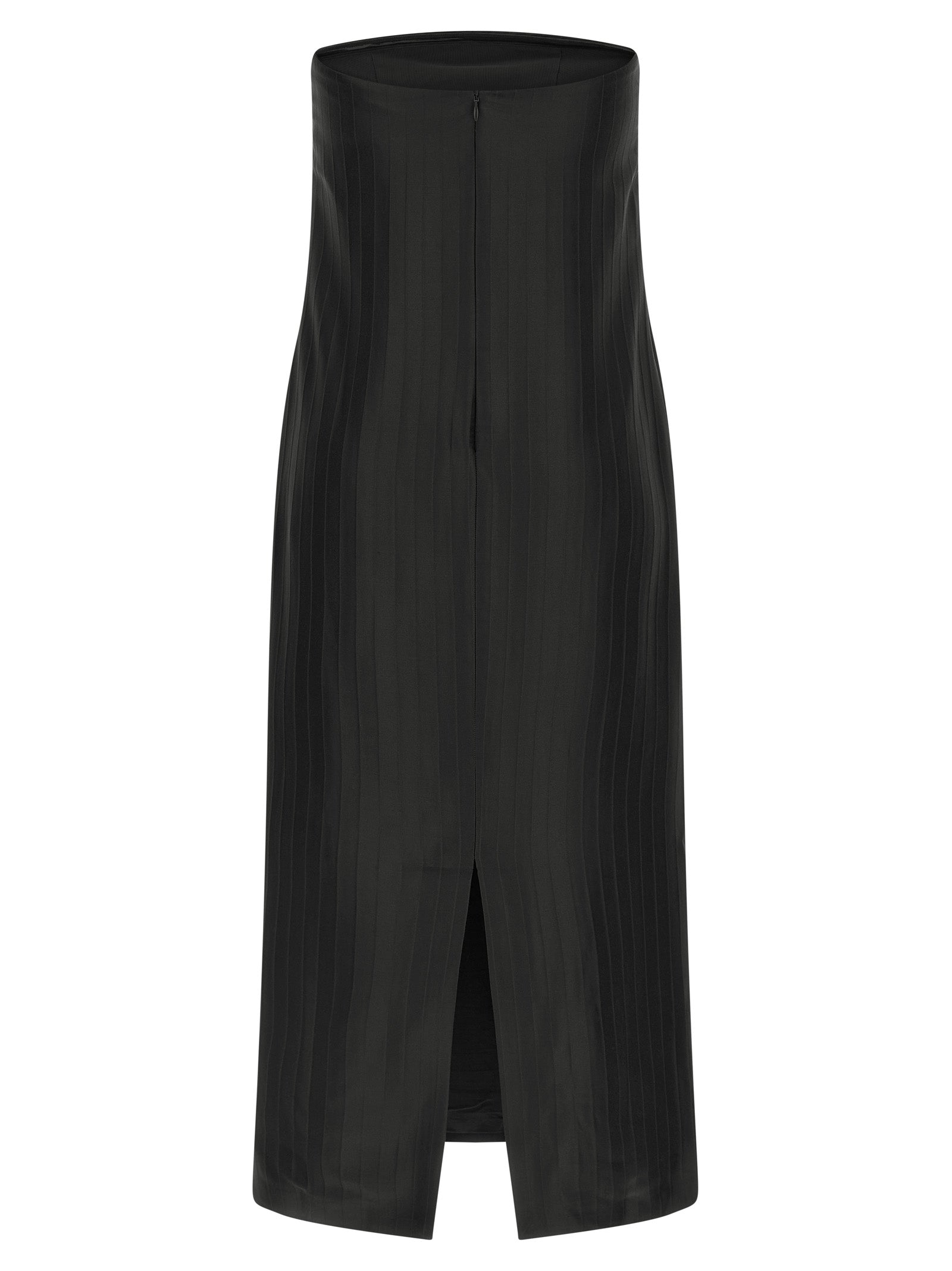 Black Viscose Midi Dress