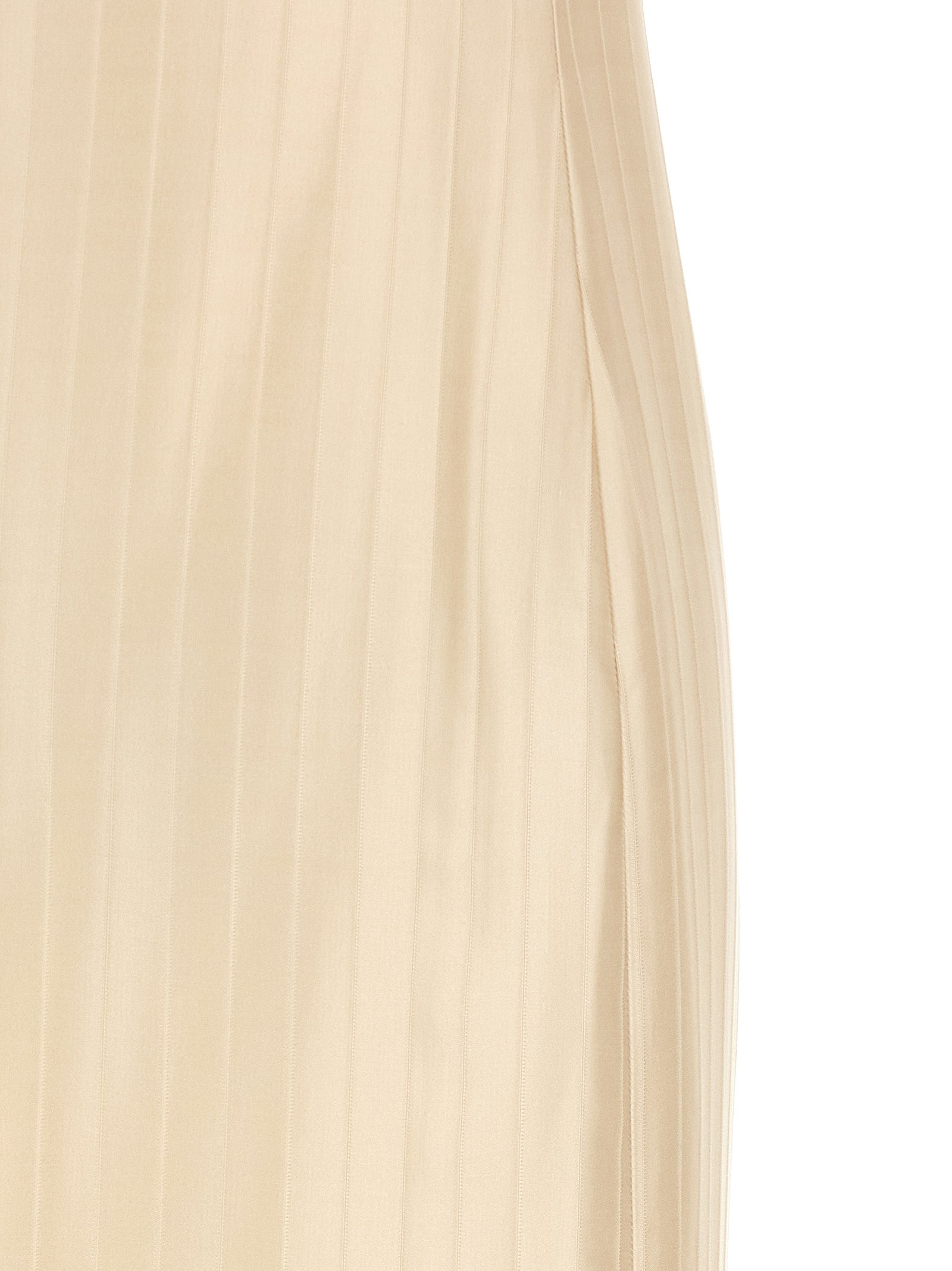 Beige Viscose Midi Dress