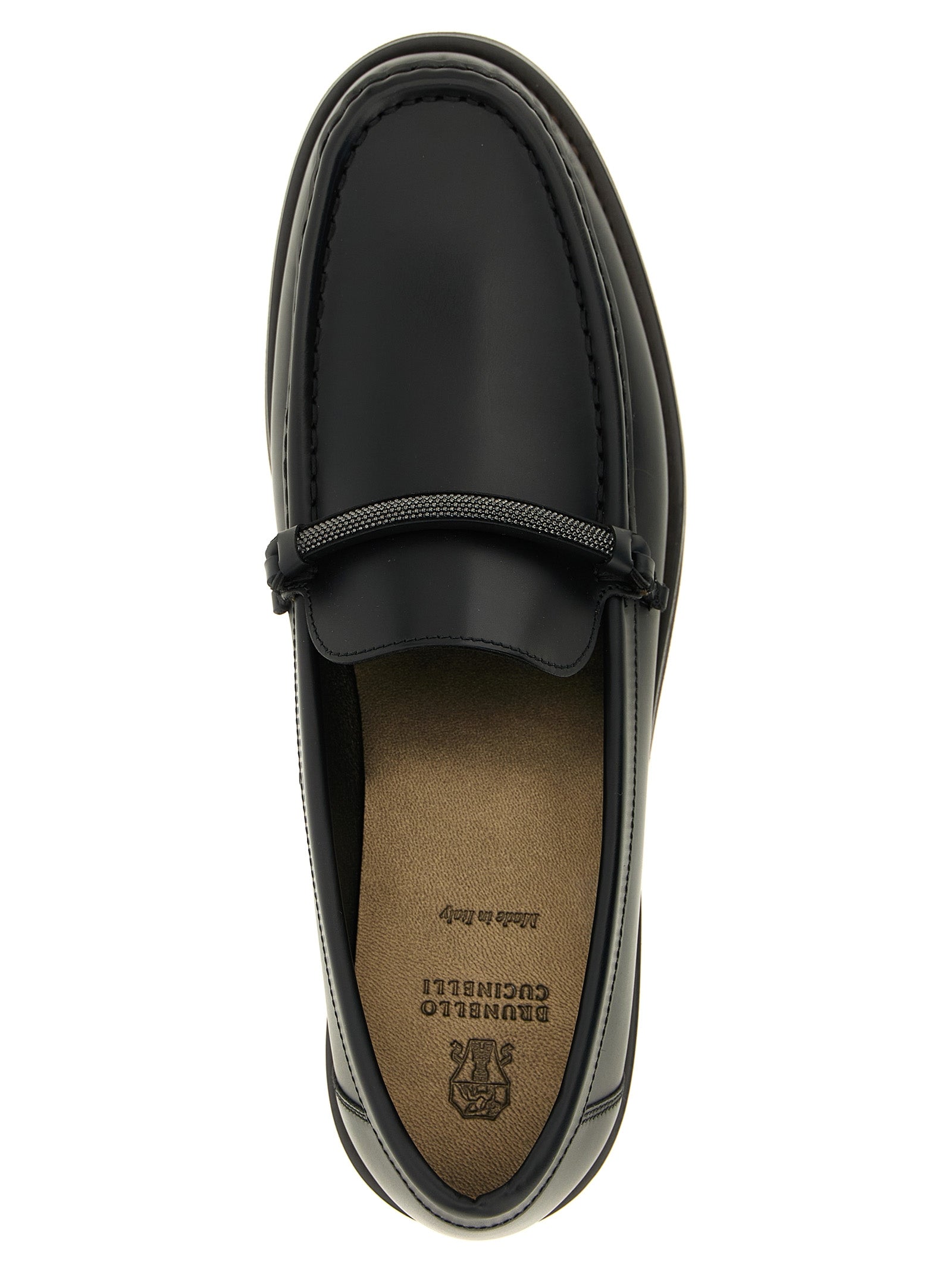 Black Calfskin Slip-On Loafers