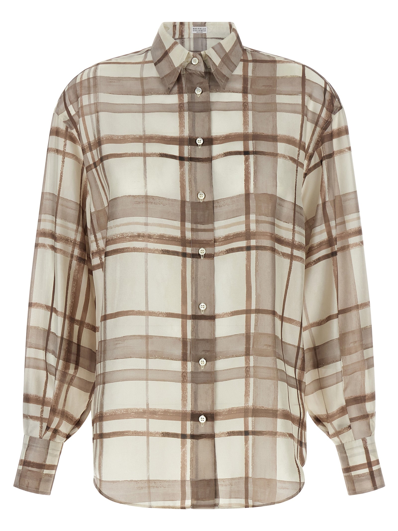 Beige Silk Blouse